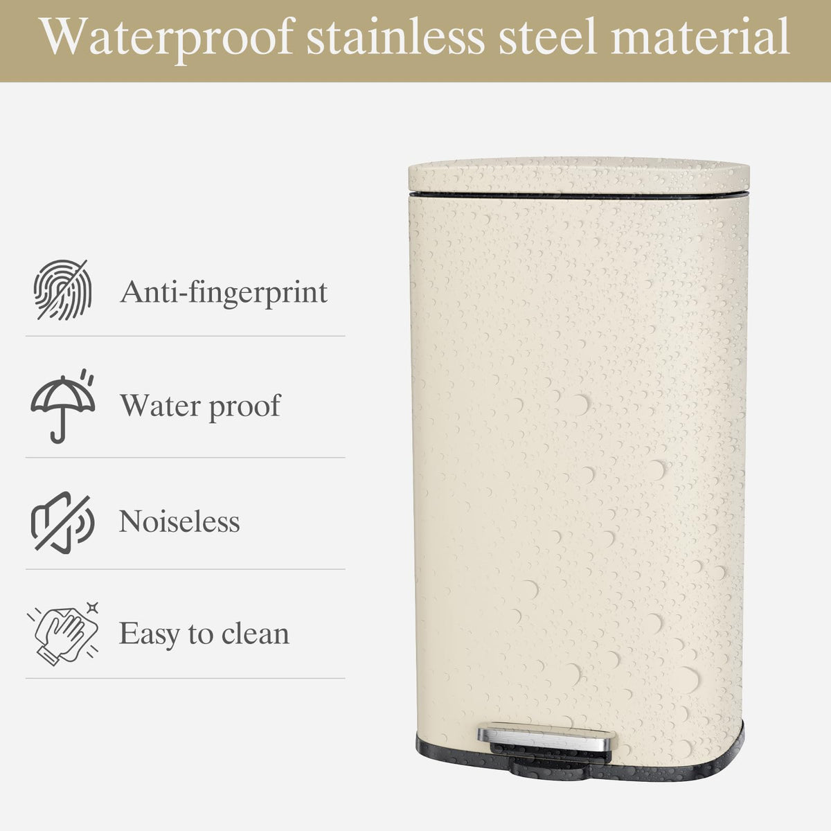 8 Gallon 30L Step Kitchen Trash Can