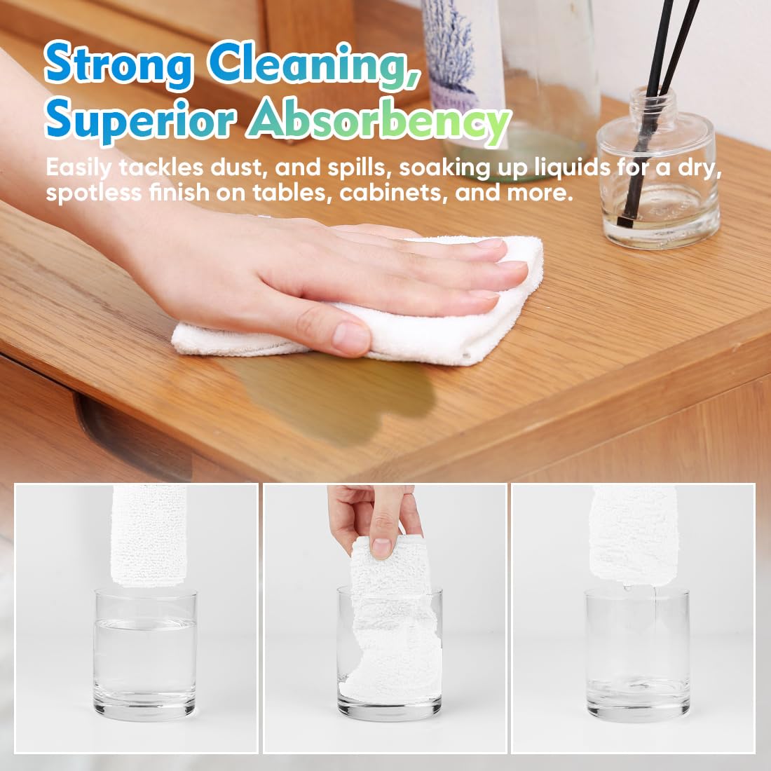 White Microfiber Cleaning Cloth 12 Pack (12 Count)