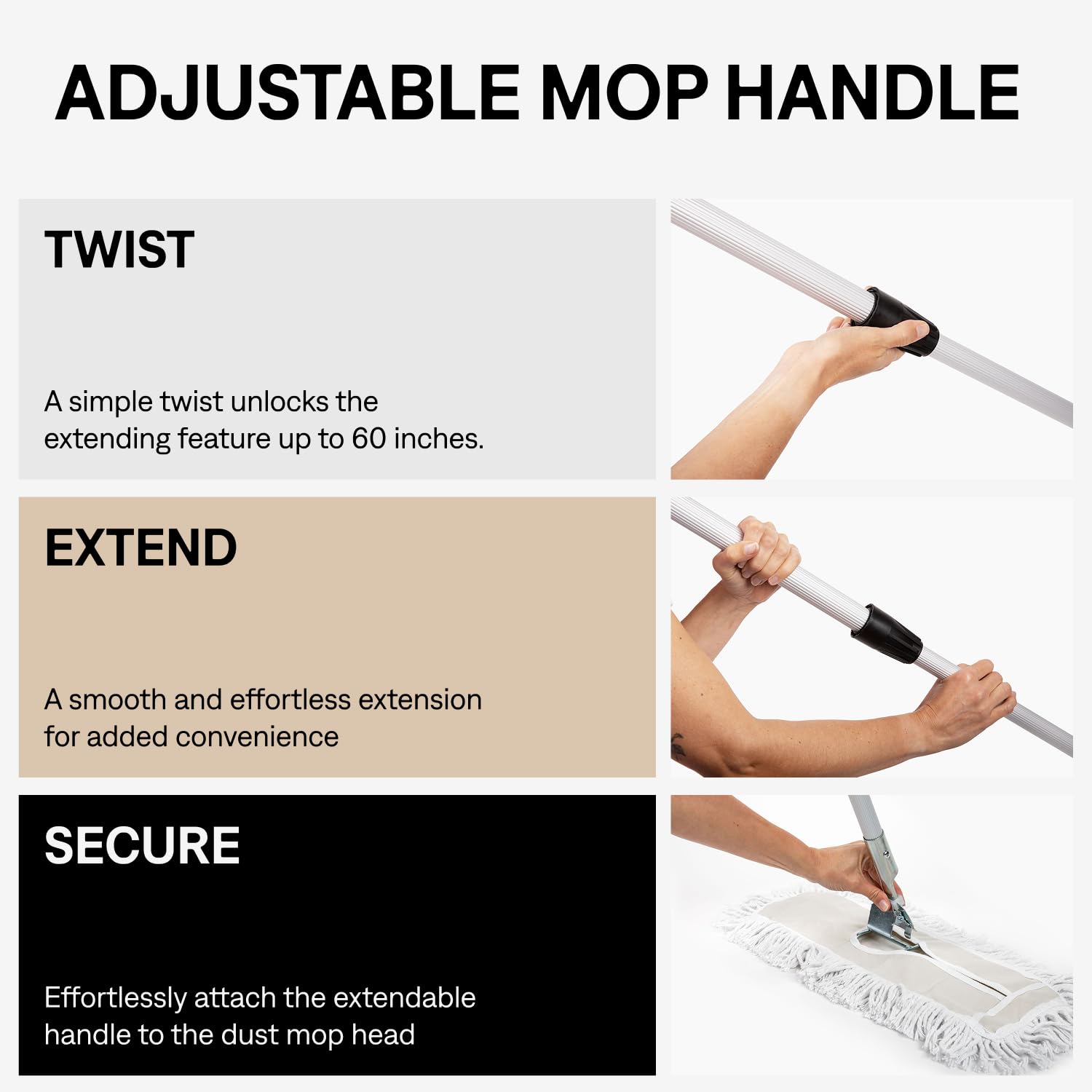 48 Inch Red Commercial Dust Mop & Floor Sweeper with Extendable Handle
