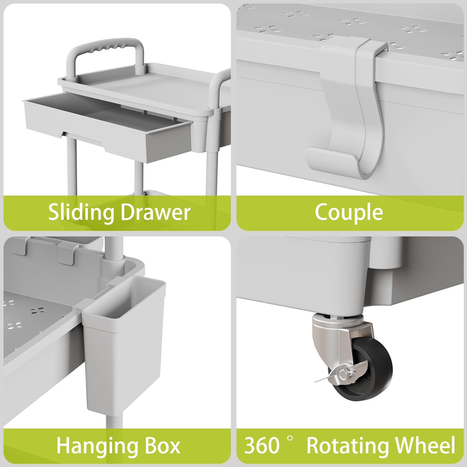 5 Tier Rolling Cart Organizer