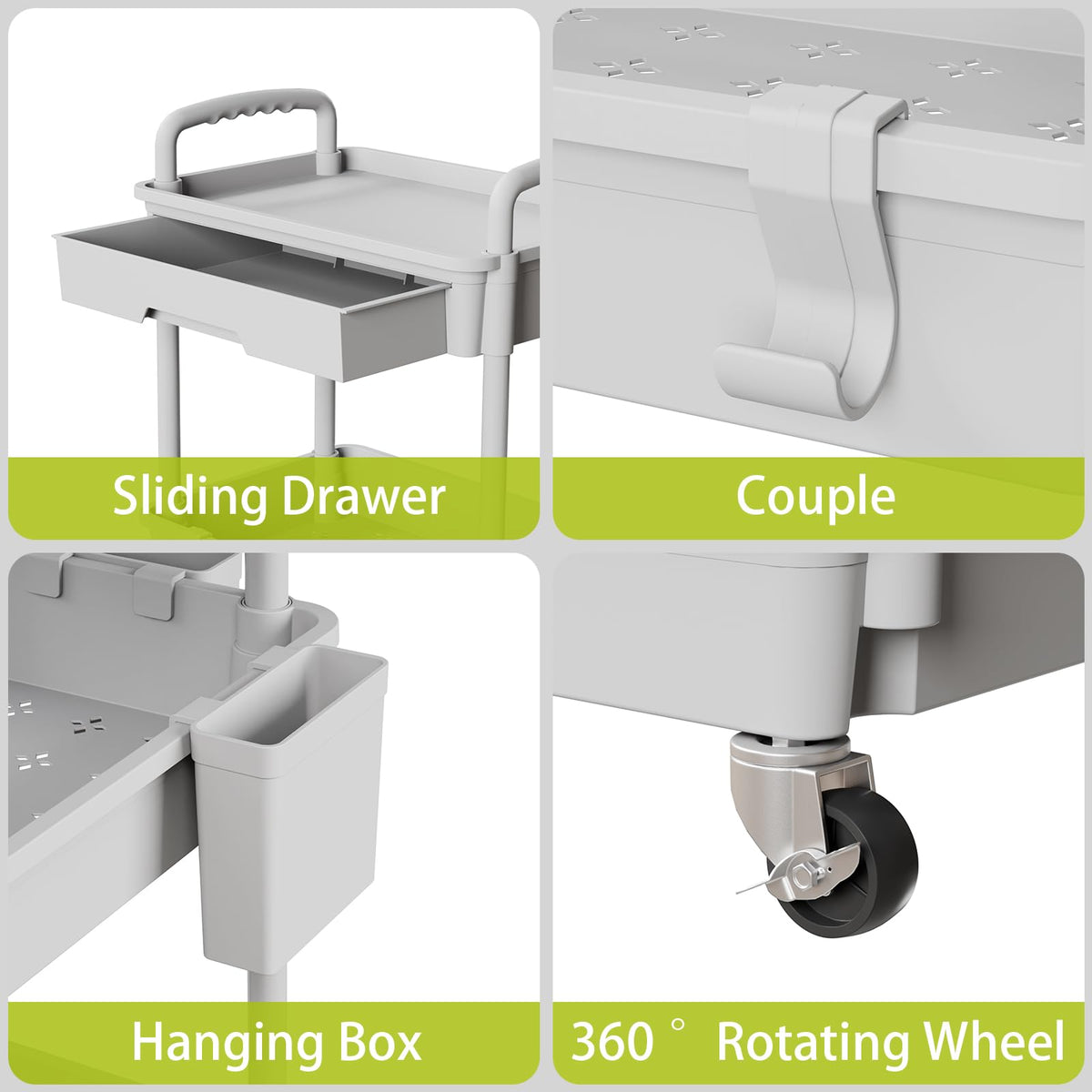 4 Tier Rolling Cart Organizer