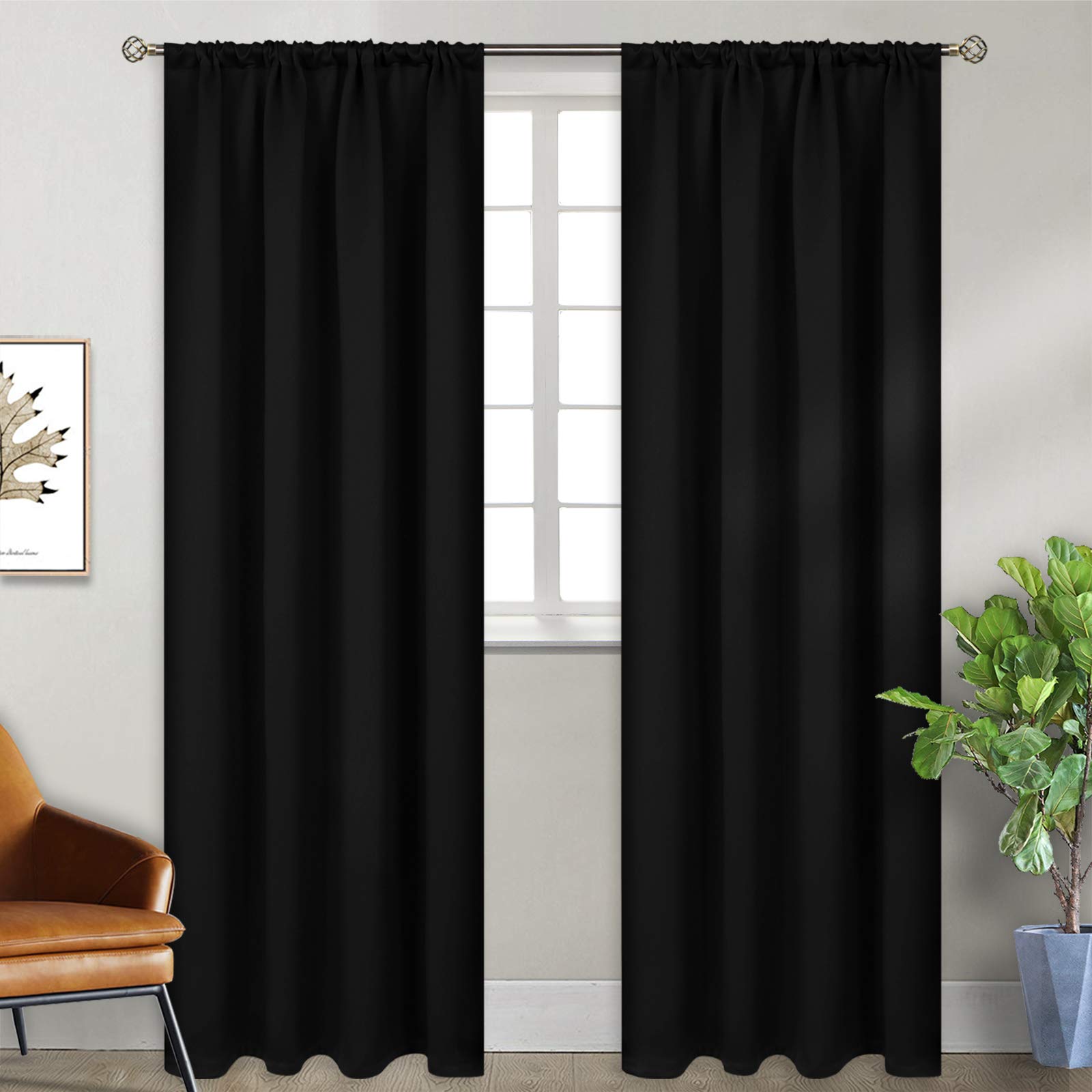 84 Inches Long Blackout Curtains for Bedroom (2 Count)