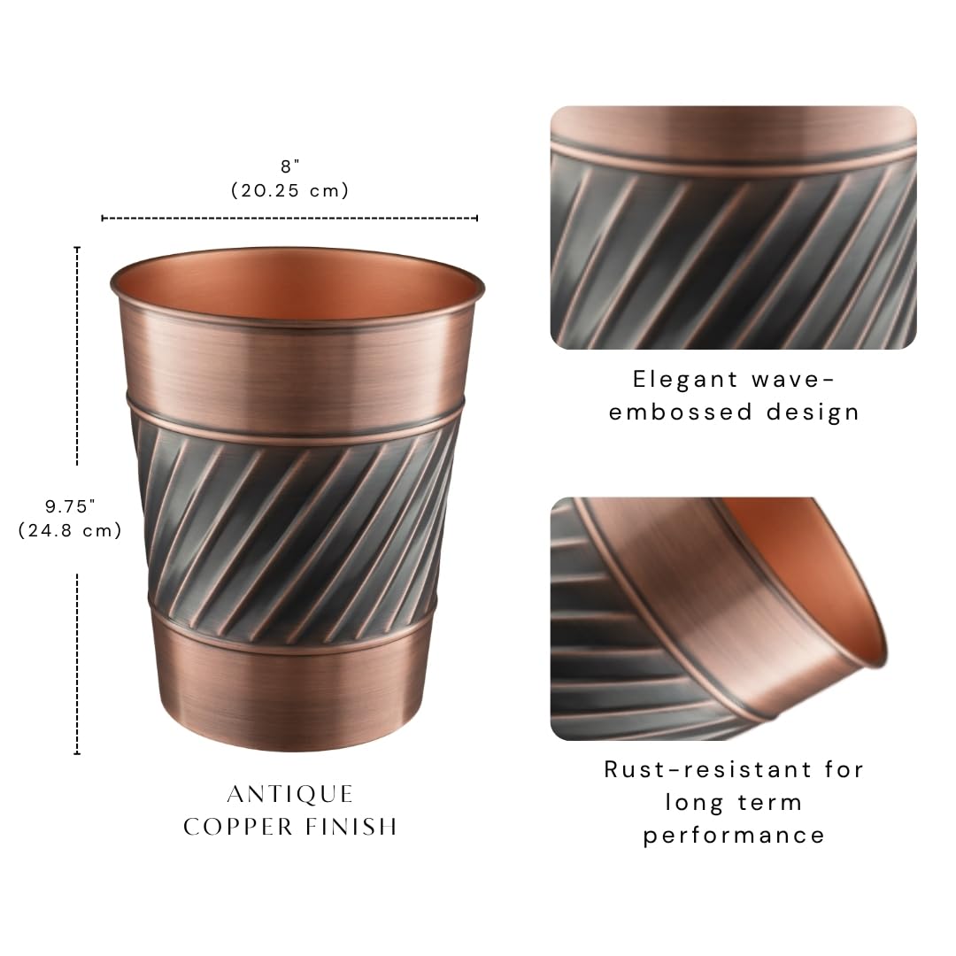 Metal Bathroom Trash Can