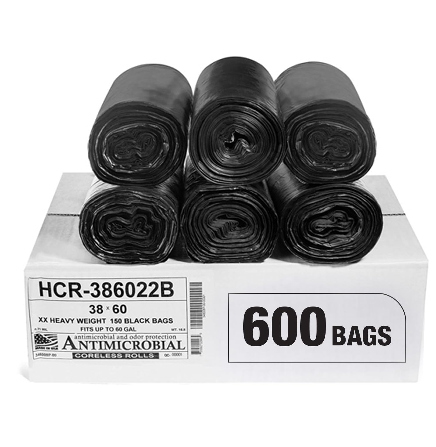High Density Trash Bags (600 Count)