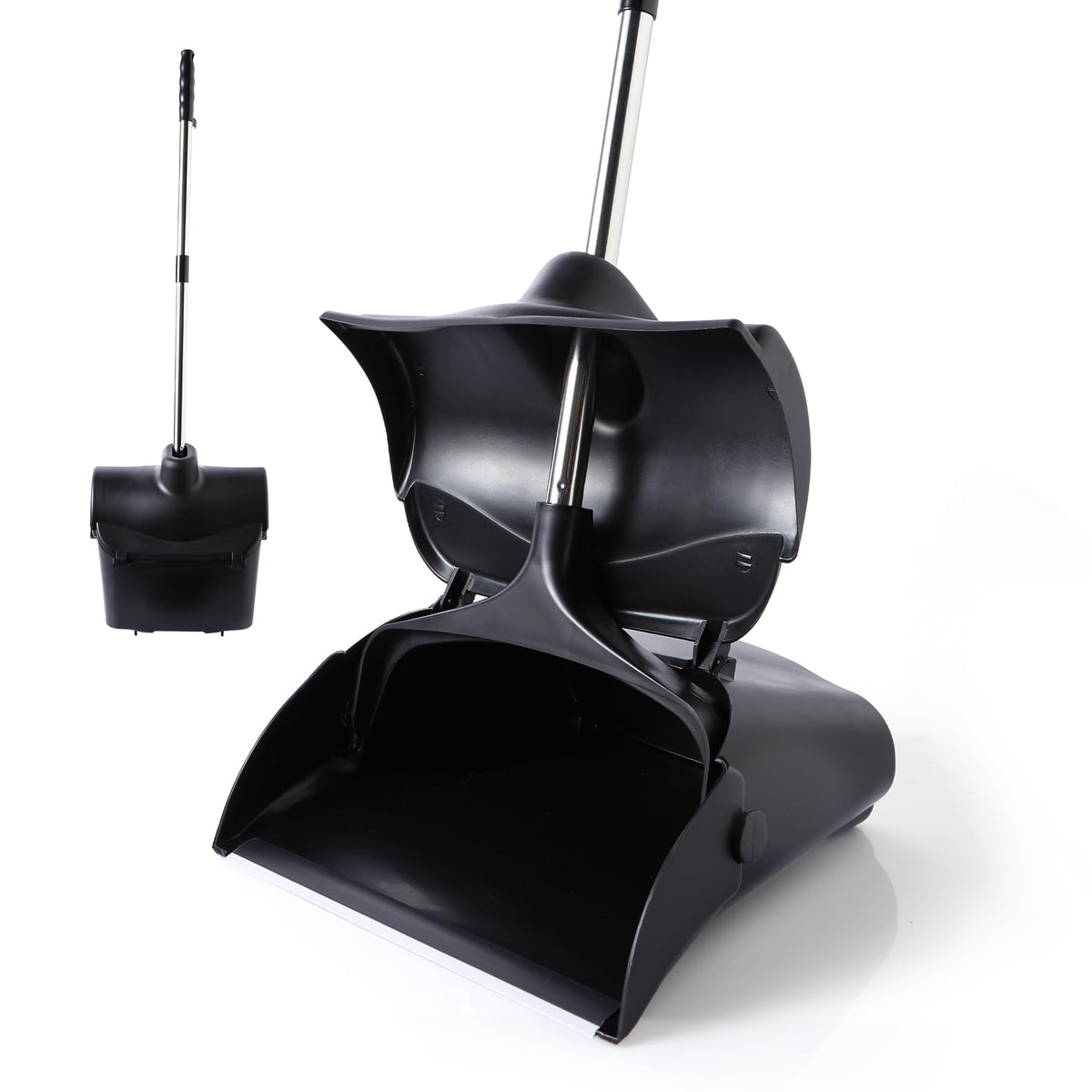 Commercial Dustpan with Wheels and Windproof Cover Indoor&Outdoor