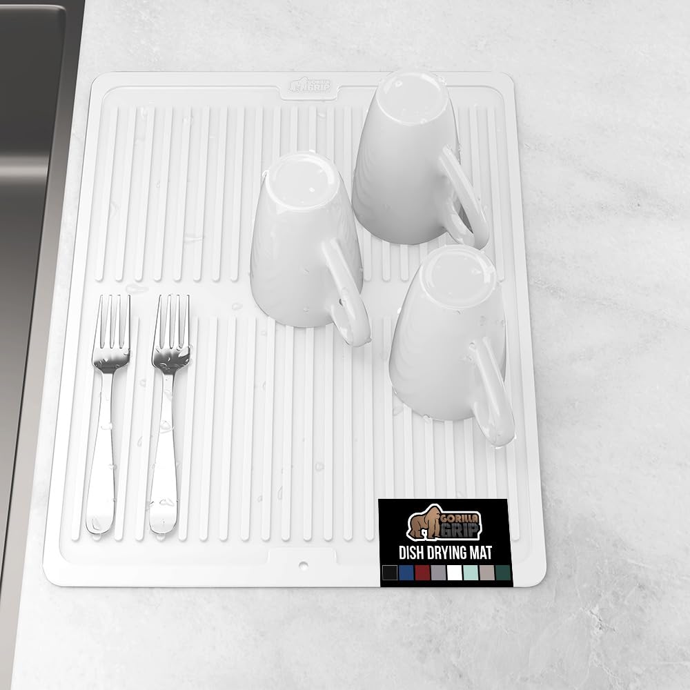 100% BPA Free Patented Silicone Dish Drying Mat for Kitchen Counter