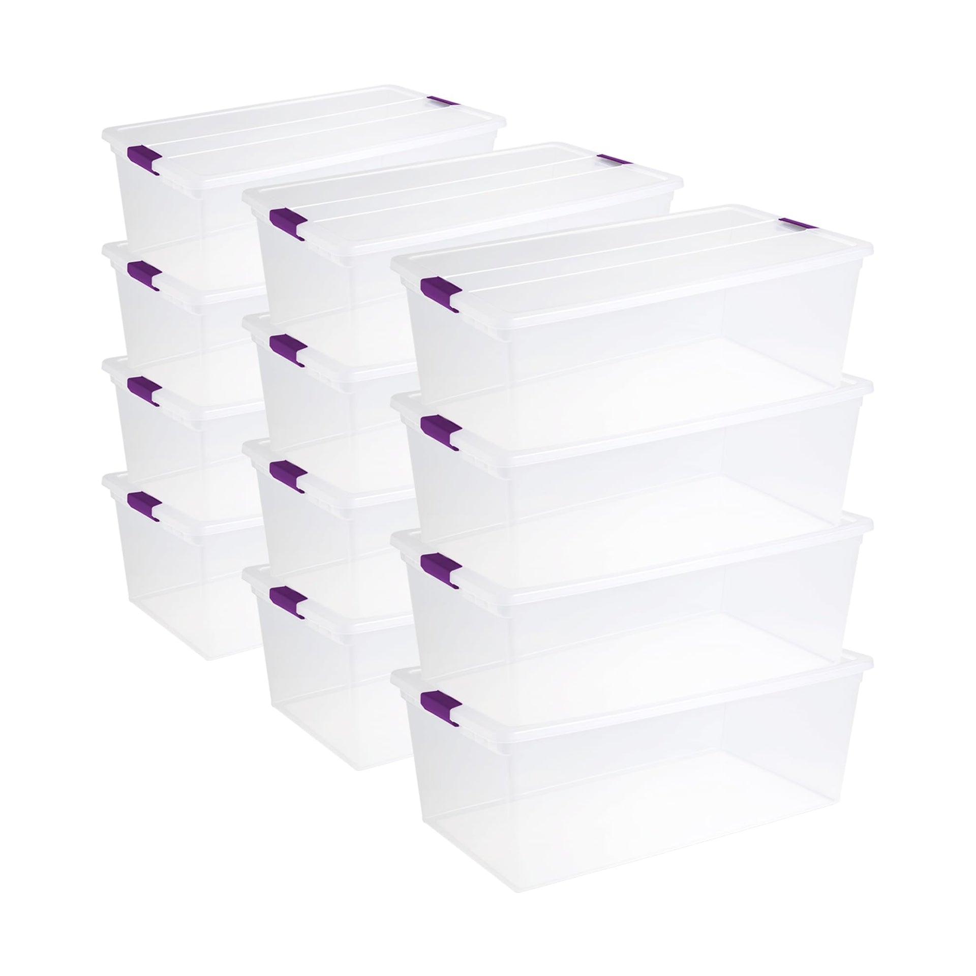 12 Pack 110 Quart ClearView Latch Box (12 Count)