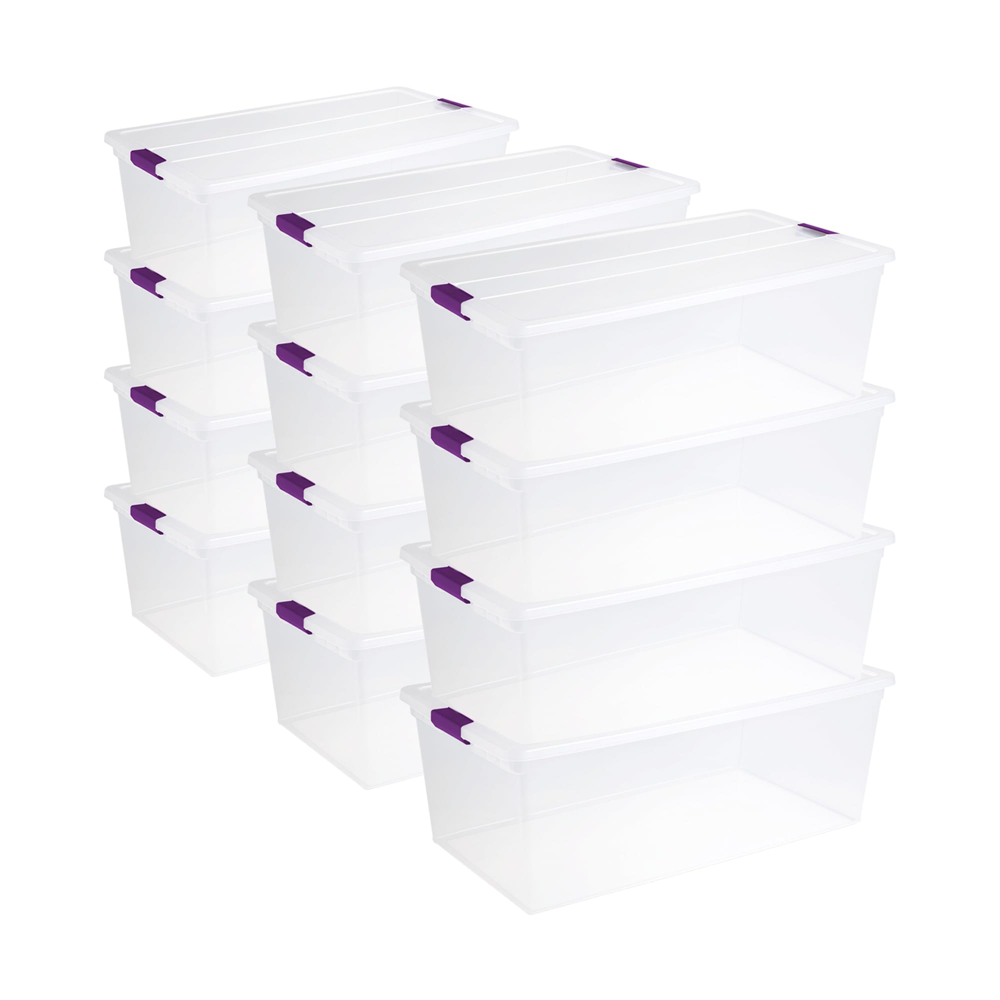 12 Pack 110 Quart ClearView Latch Box (12 Count)