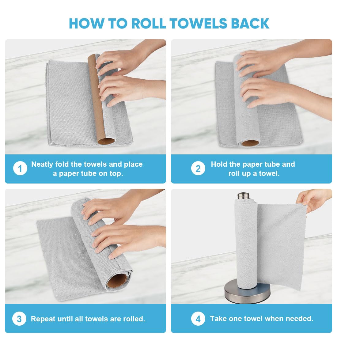 Microfiber Cleaning Cloth Roll (75 Count)