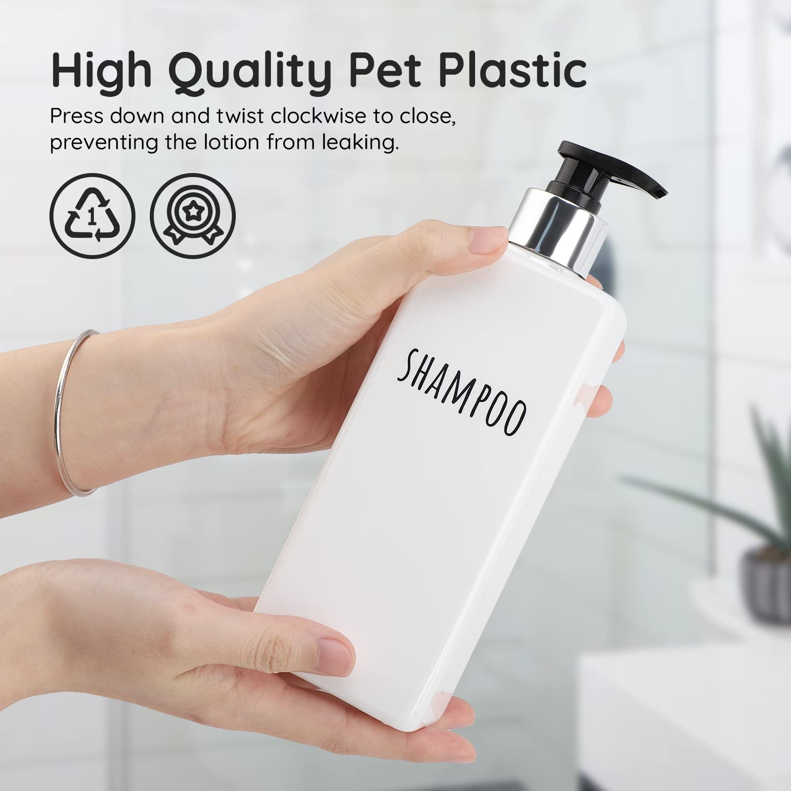 Square Soap Dispenser Refillable (3 Count)