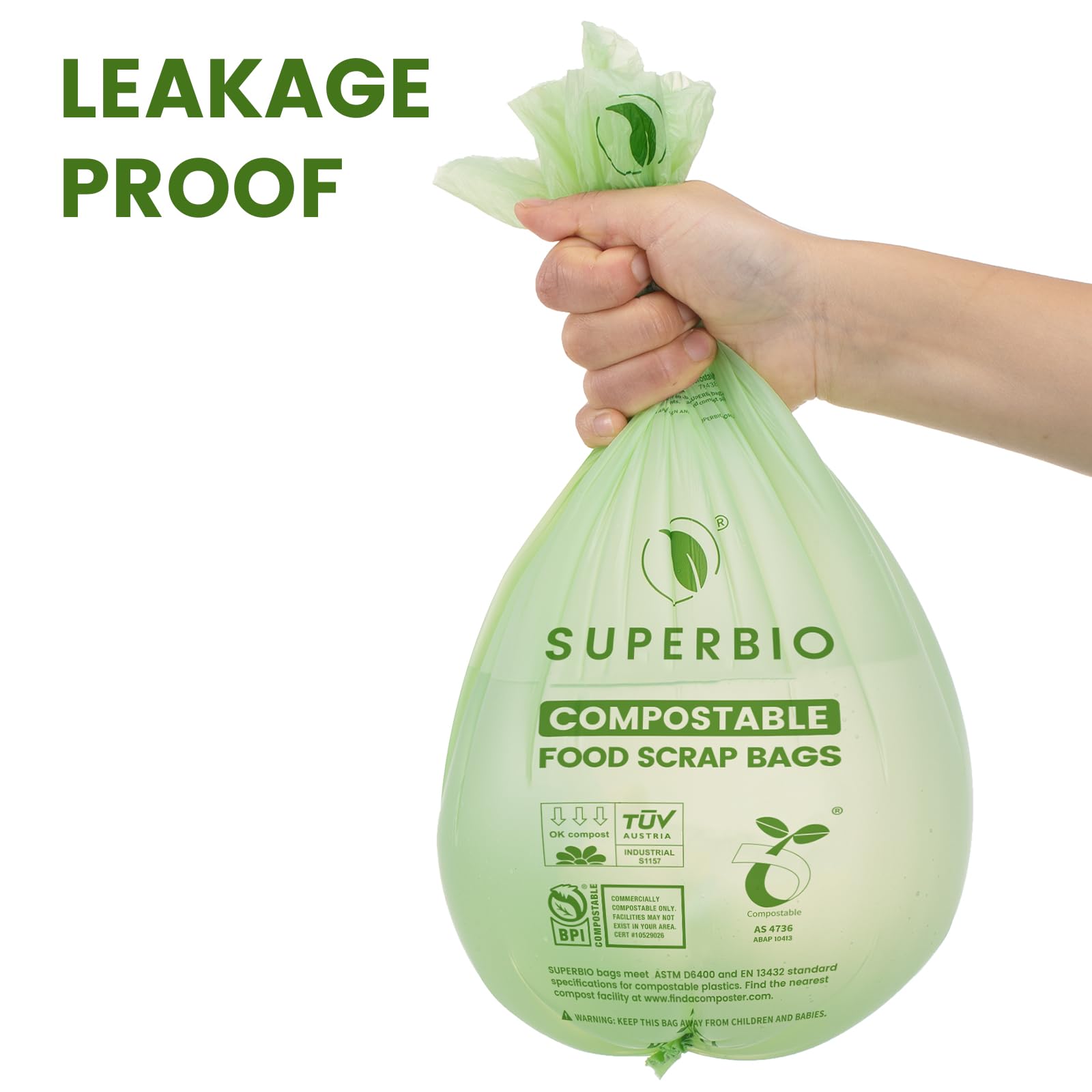 2.6 Gallon Compostable Food Waste Bags (100 Count)