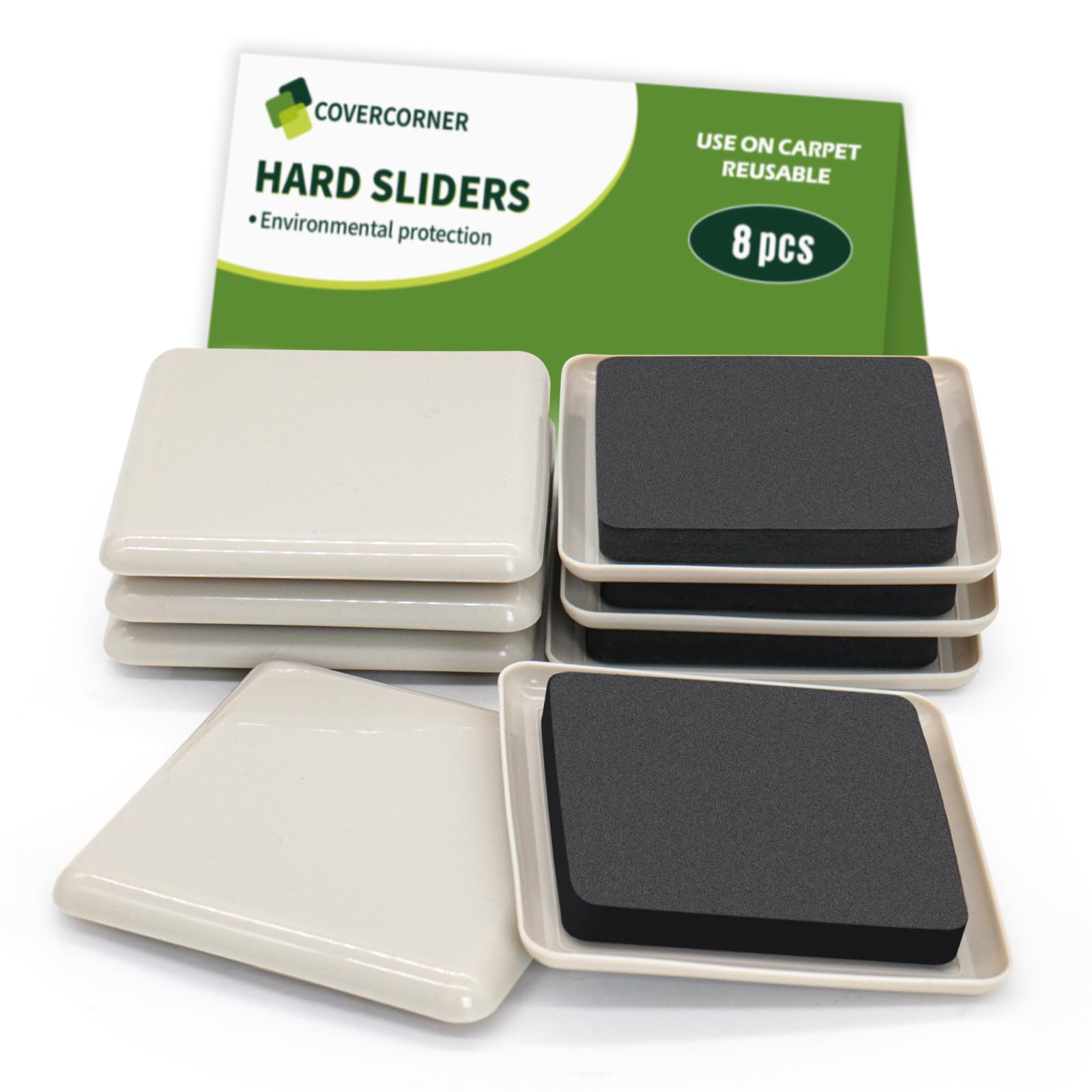 Furniture Sliders for Carpet 8 PCS (8 Count)