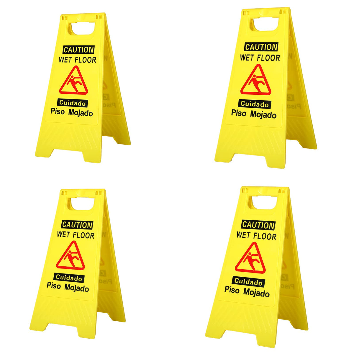wet floor signs 4 piece double (4 Count)