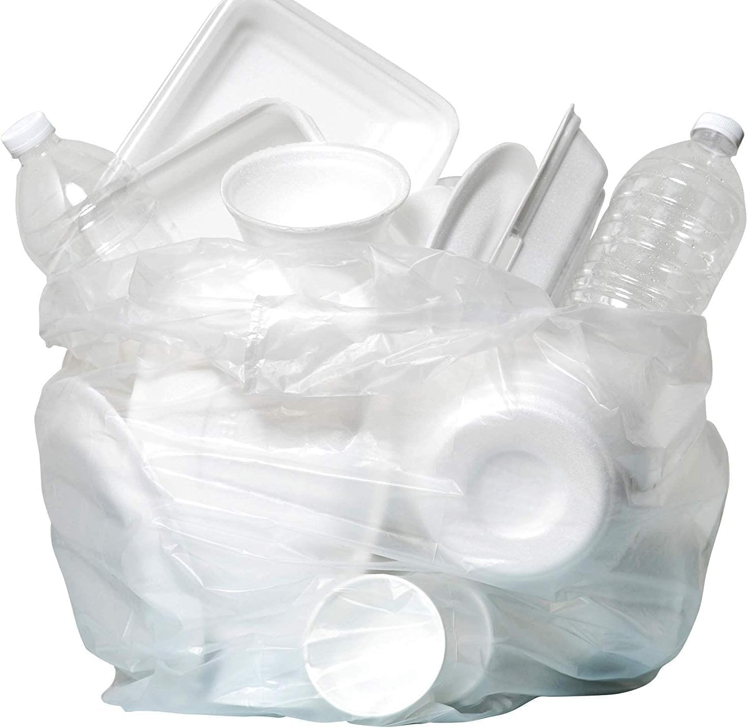 33 Gal Clear Trash Bags (500 Count)