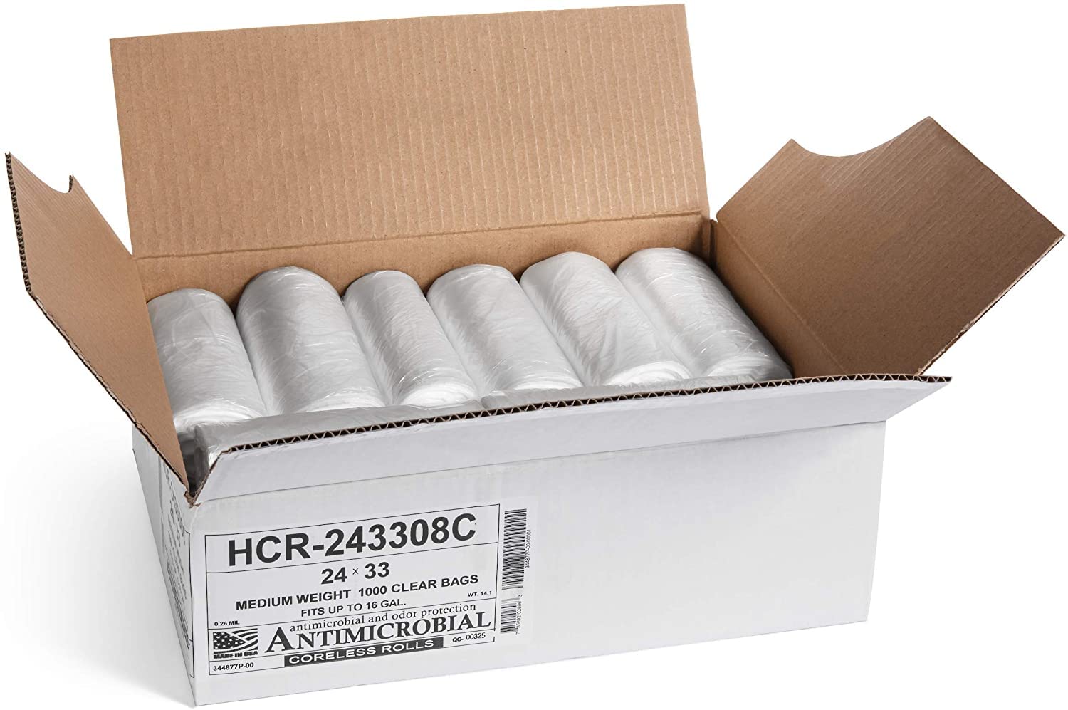 12 16 Gallon Clear Trash Bags (100000 Count)