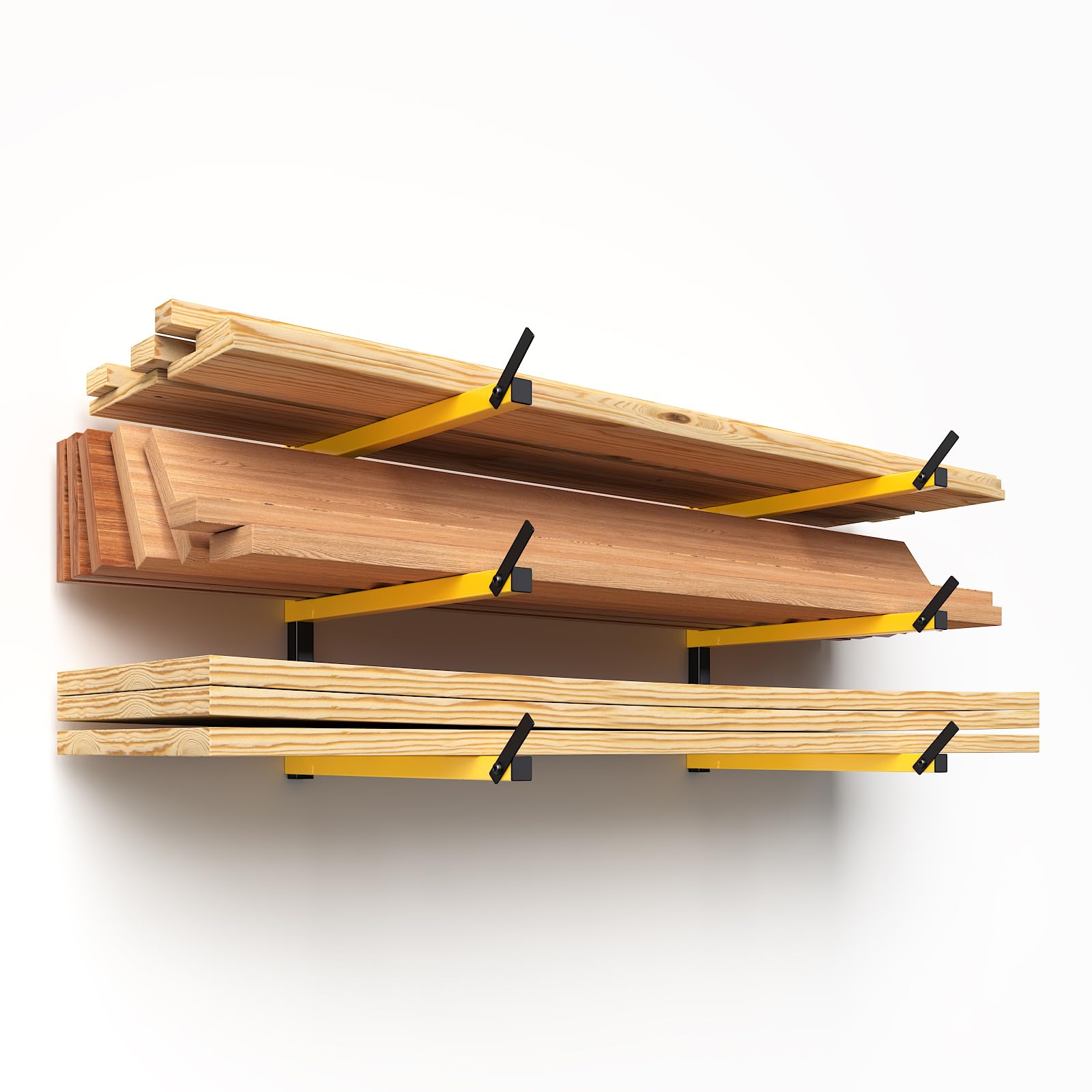 Lumber Storage Rack Folding Wood Storage Racks Wall (2 Count)