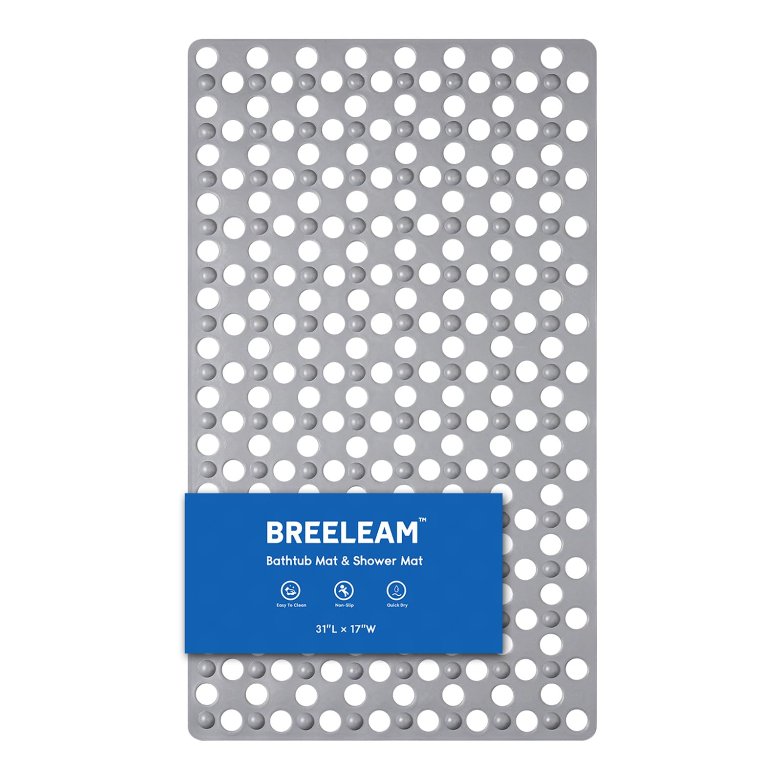 Non Slip Bathtub Mat and Shower Mat 31x17 inch