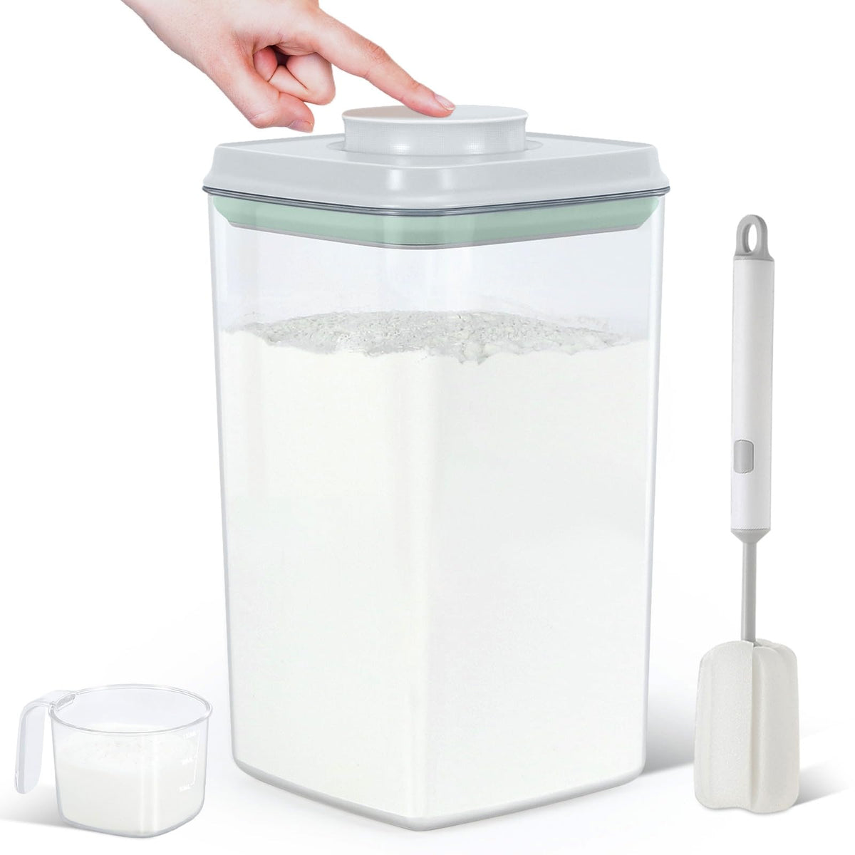 4.2 Qt Airtight Flour Rice Storage Container with Pop