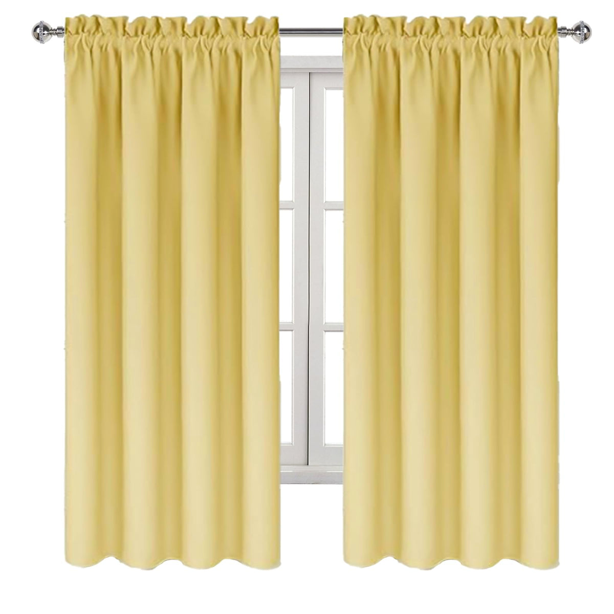 Blackout Curtains for Bedroom Living Room 42 x 63 Inch Long 2 Panels
