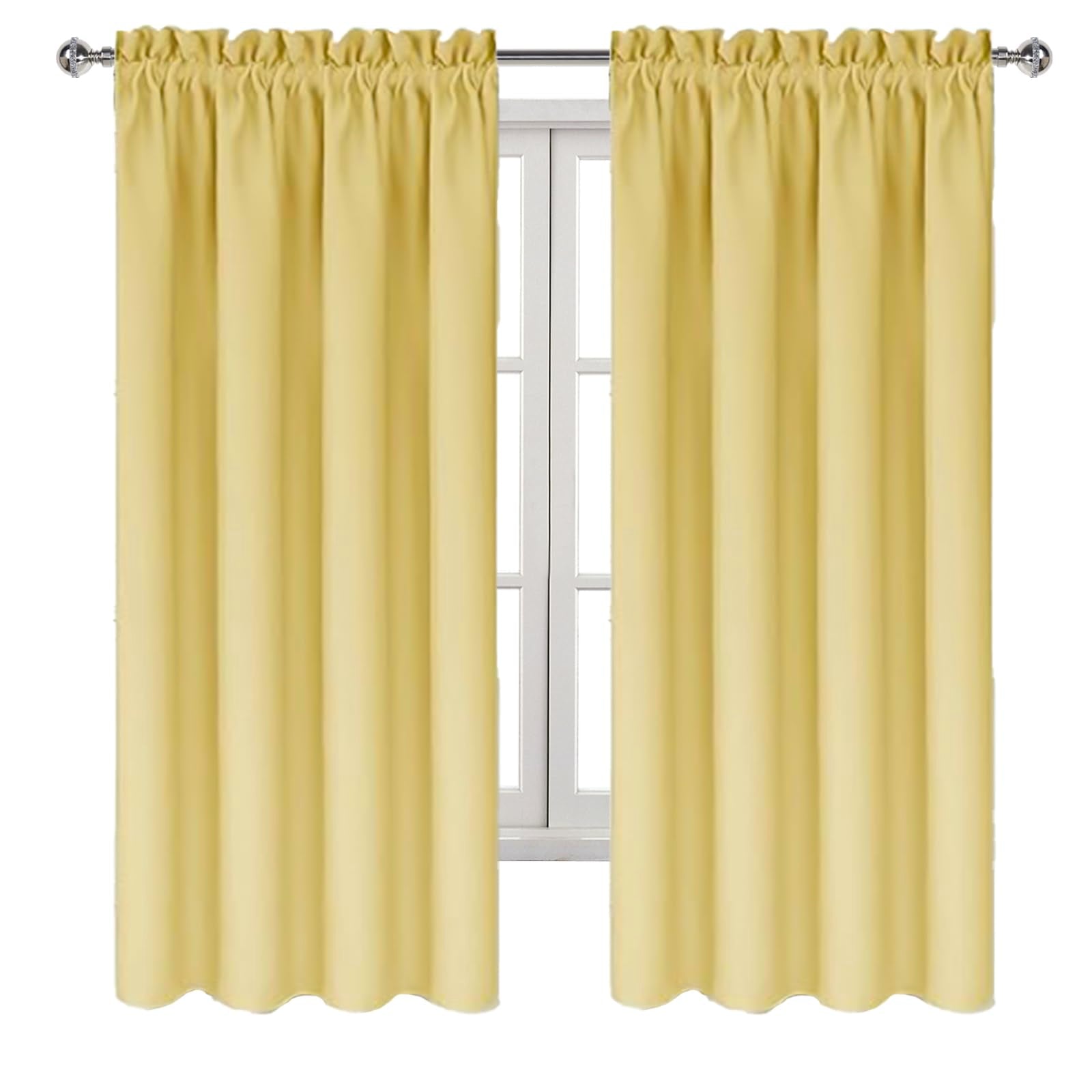 Blackout Curtains for Bedroom Living Room 42 x 63 Inch Long 2 Panels