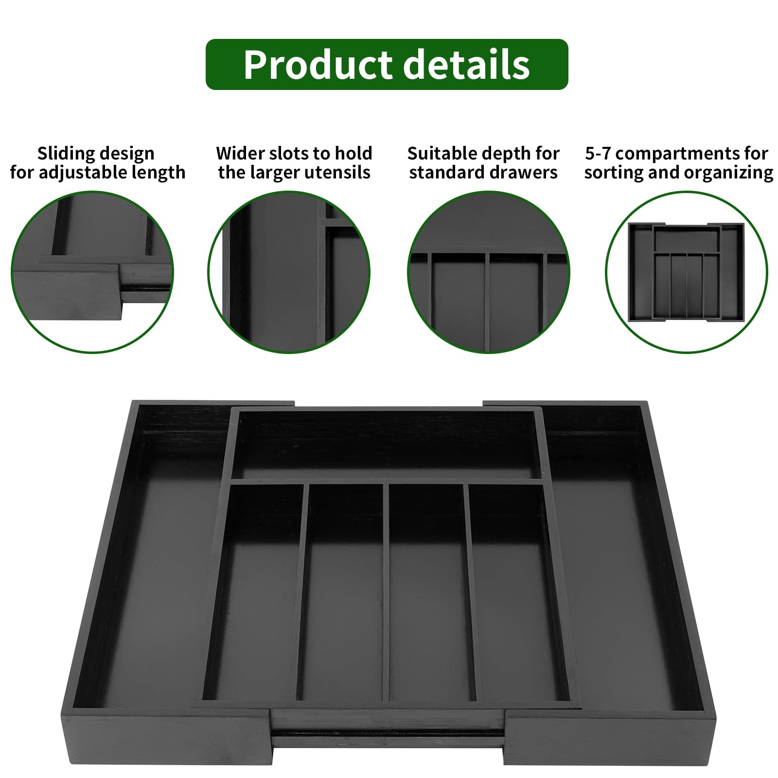 Bamboo Drawer Organizer