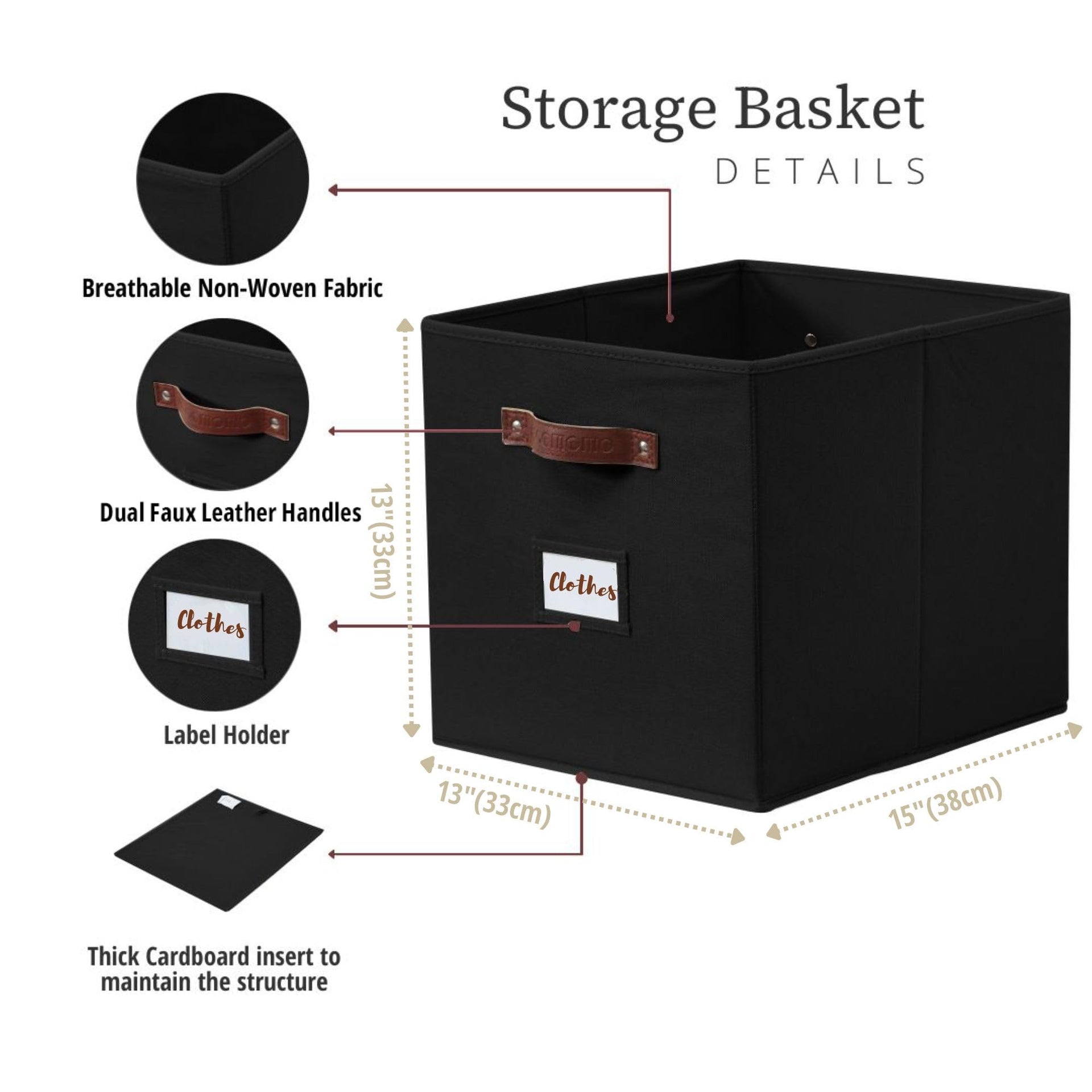 Storage Bins Storage Baskets for Shelves (4 Count)