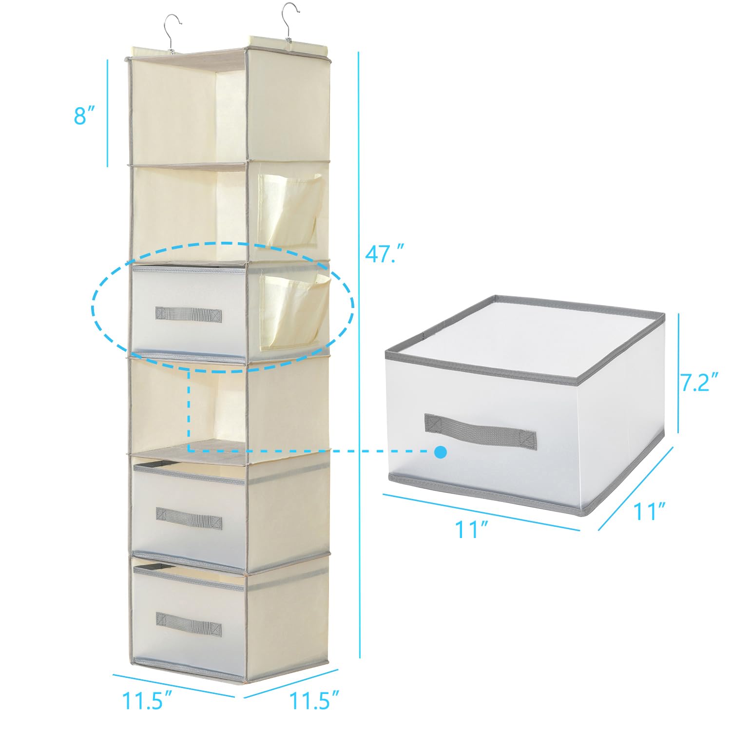 6 Tier Hanging Organizer w