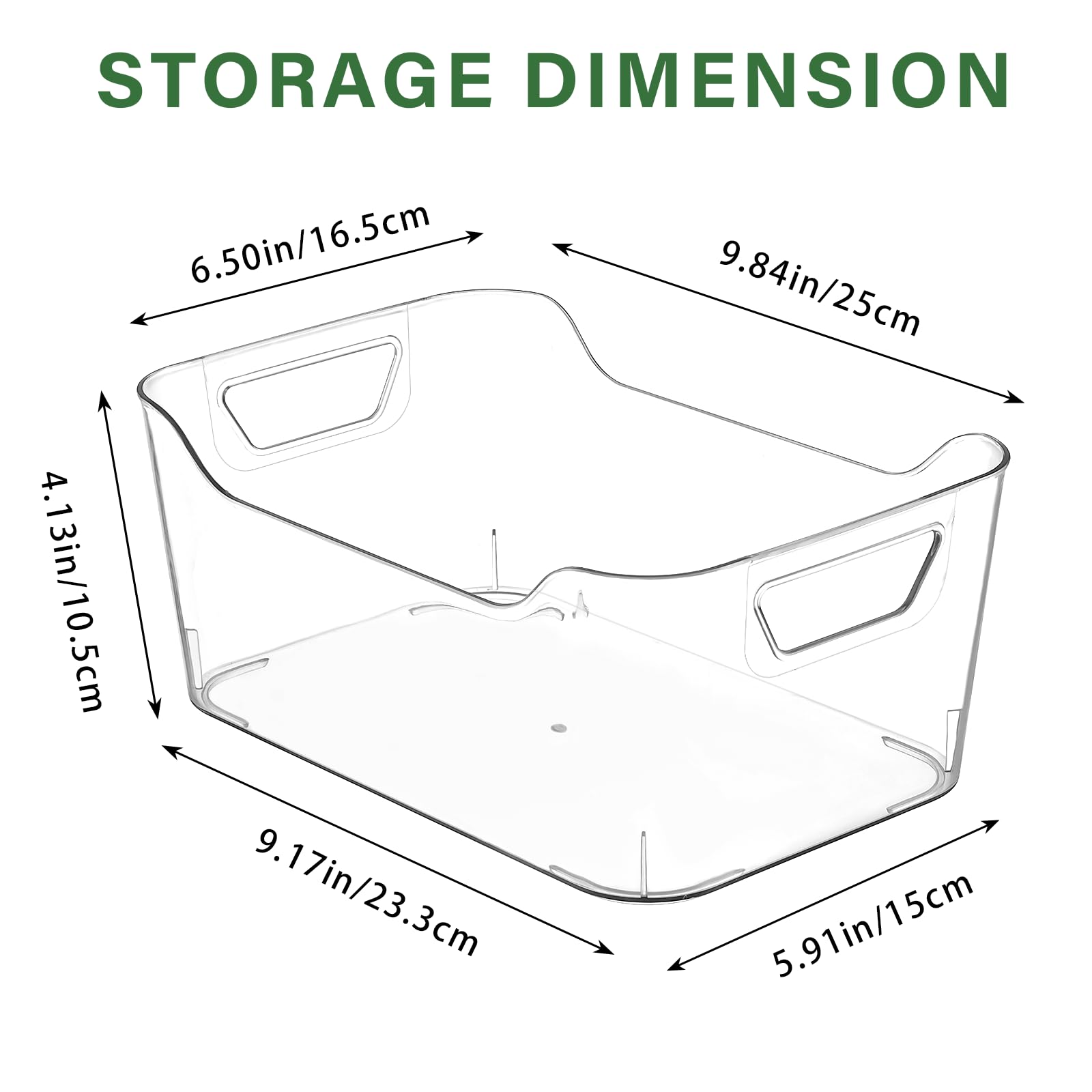 12 Pack Clear Plastic Storage Bins (12 Count)