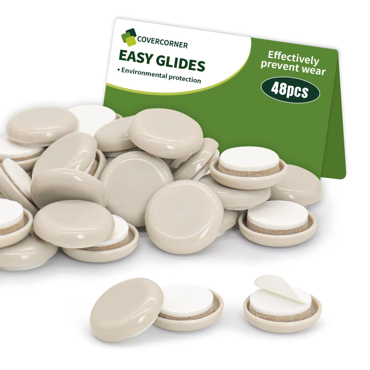 Furniture Sliders for Carpet 48 PCS (48 Count)