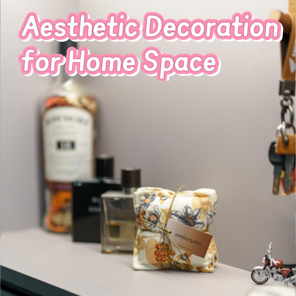 4 Pack Sandalwood Sachet Bags for Drawers and Closet (4 Count)