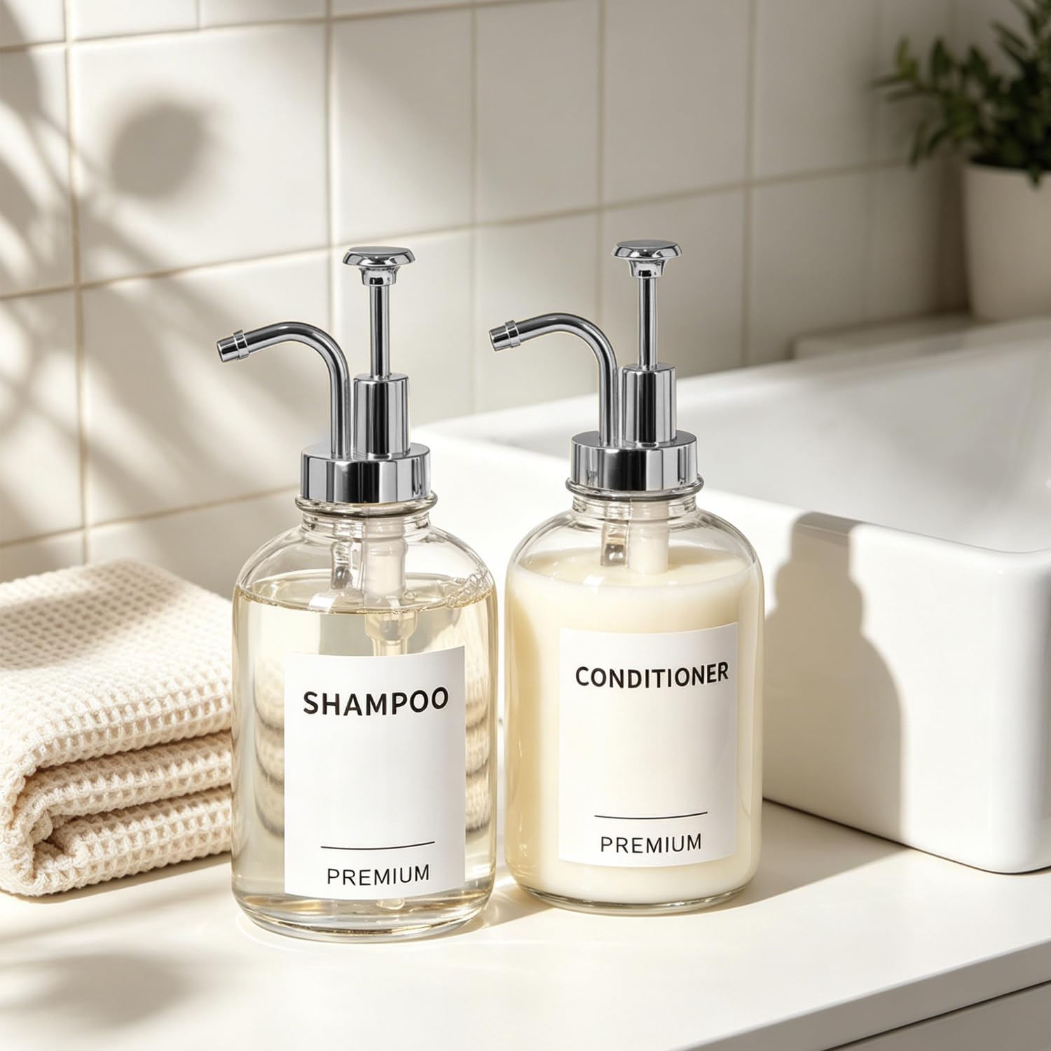 12oz Dish Soap Dispenser for Kitchen (2 Count)