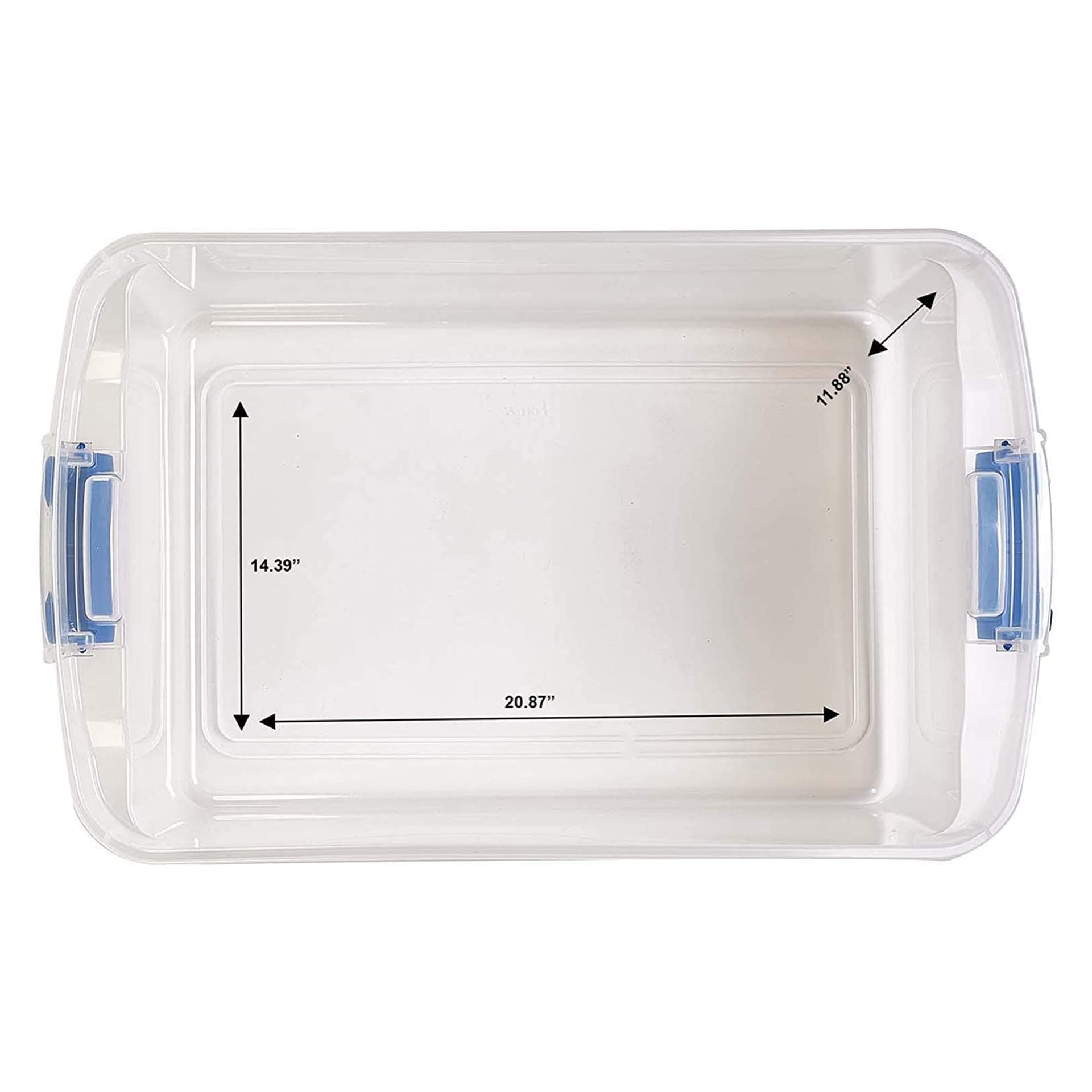Clear Plastic Storage Bins w (2 Count)