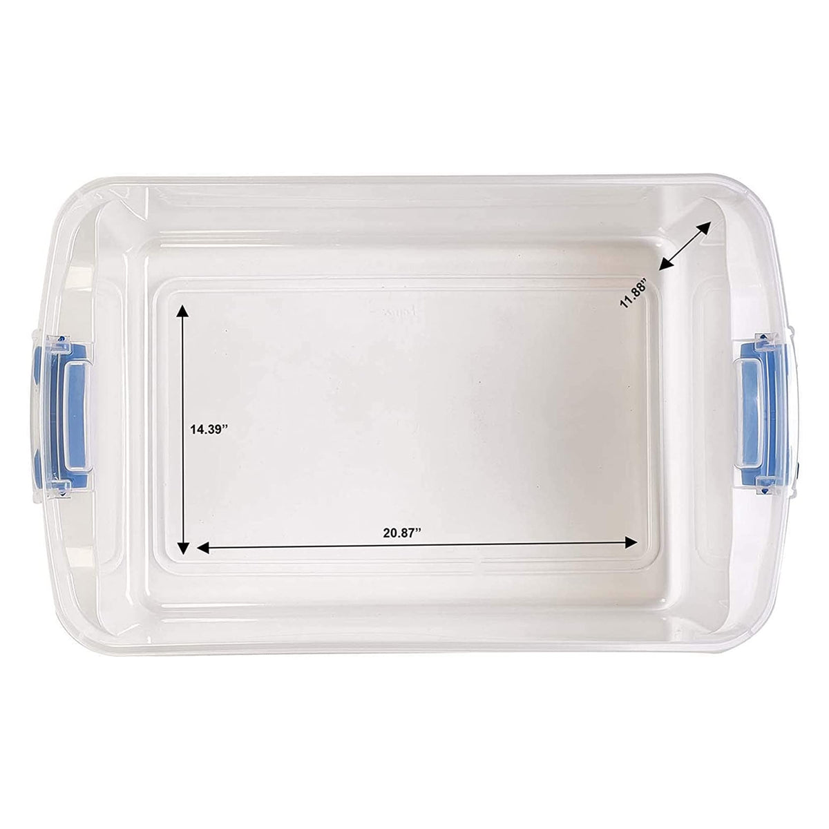 Clear Plastic Storage Bins w (2 Count)