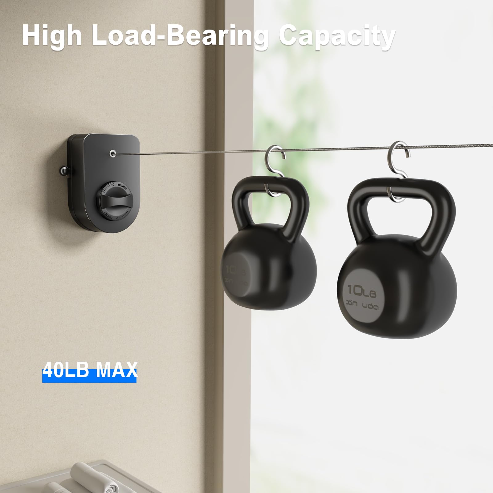 Retractable Clothesline Indoor (13.8 Foot)