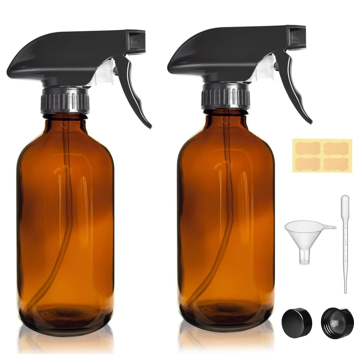 8oz Amber Glass Spray Bottles (2 Count)