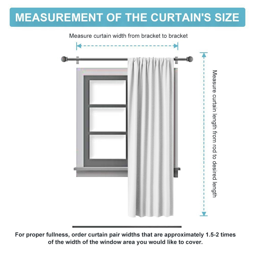 Blackout Curtains for Bedroom Living Room Nursery 72 inches Long