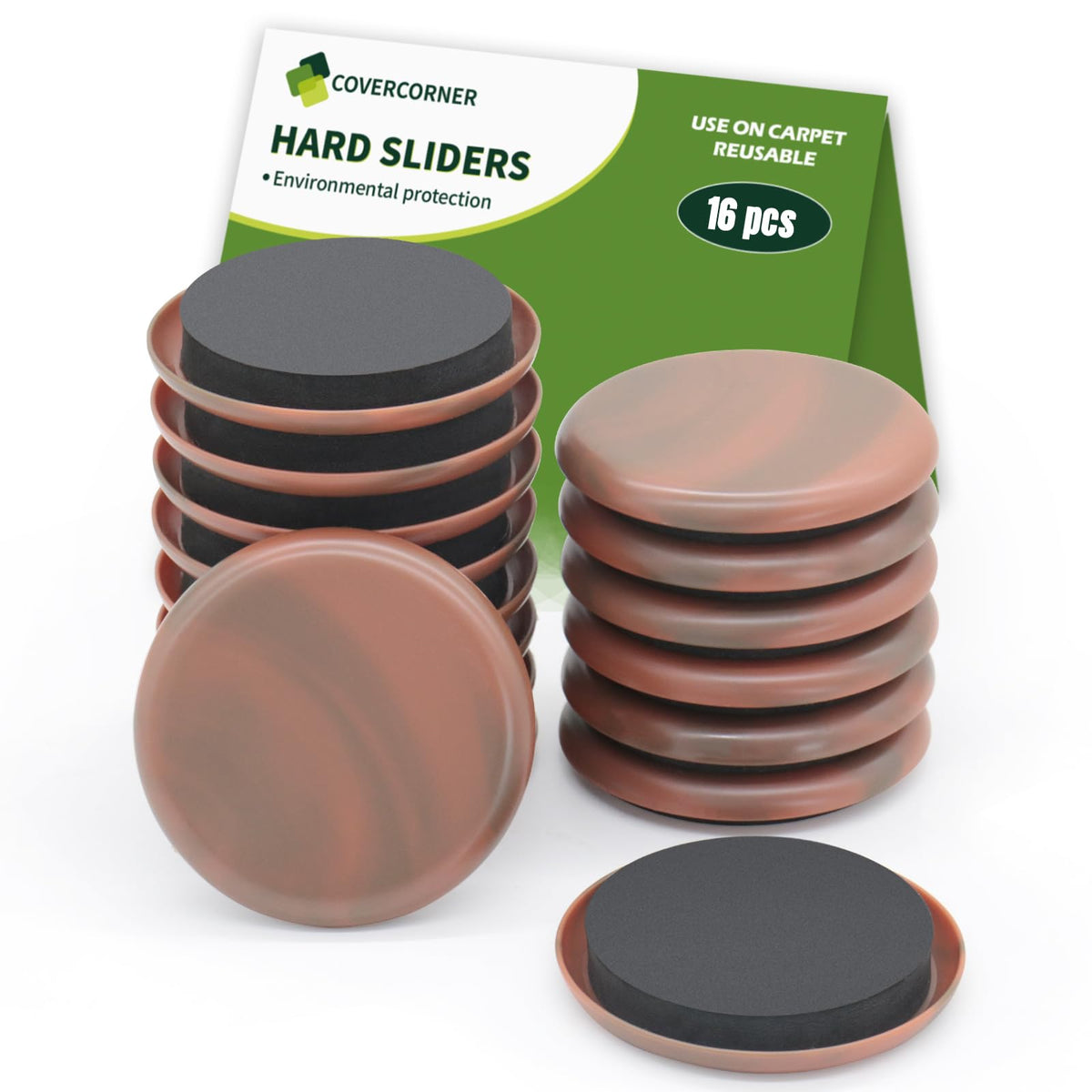 Furniture Sliders for Carpet 16 PCS (16 Count)