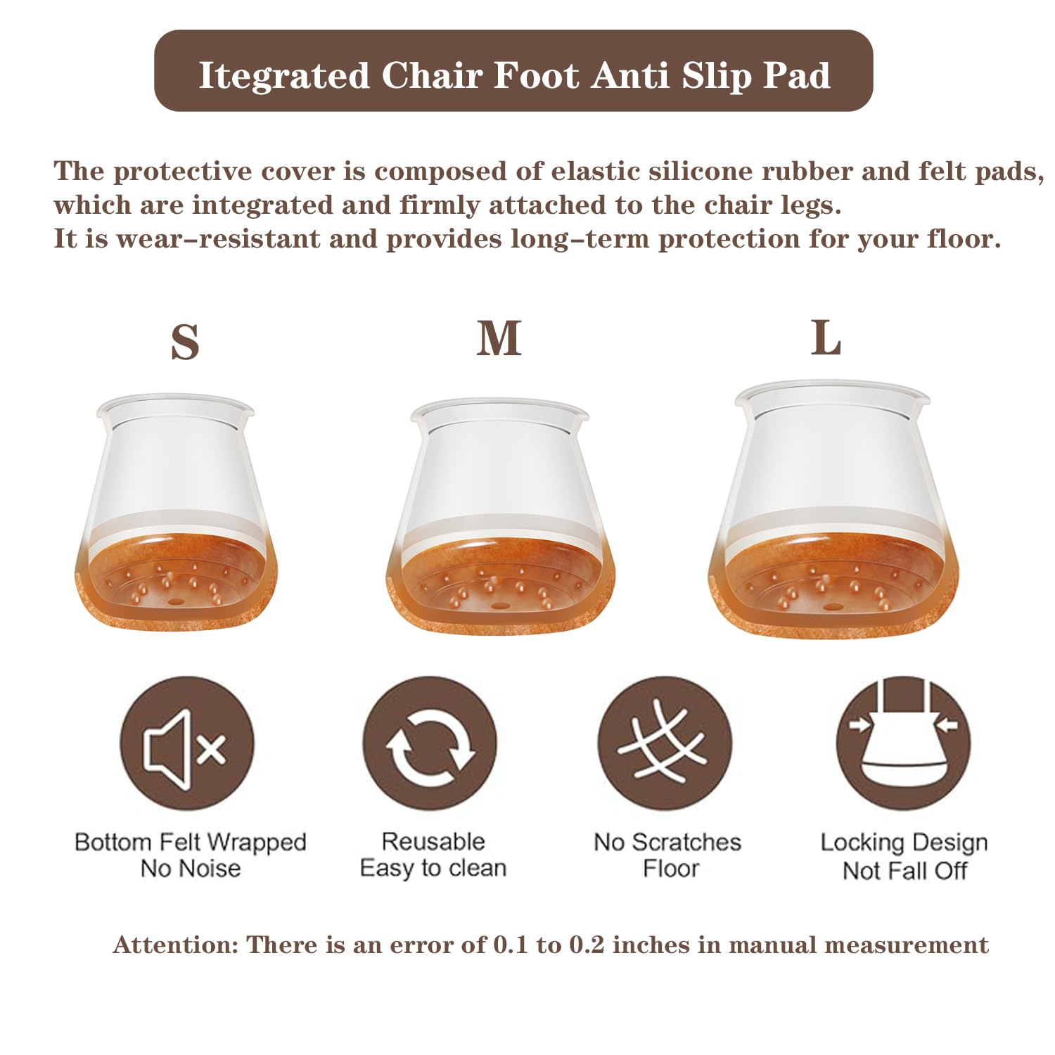 20 Pcs Chair Leg Floor Protectors for Hardwood Floors (20 Count)
