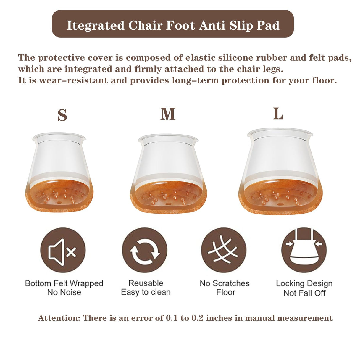 20 Pcs Chair Leg Floor Protectors for Hardwood Floors (20 Count)