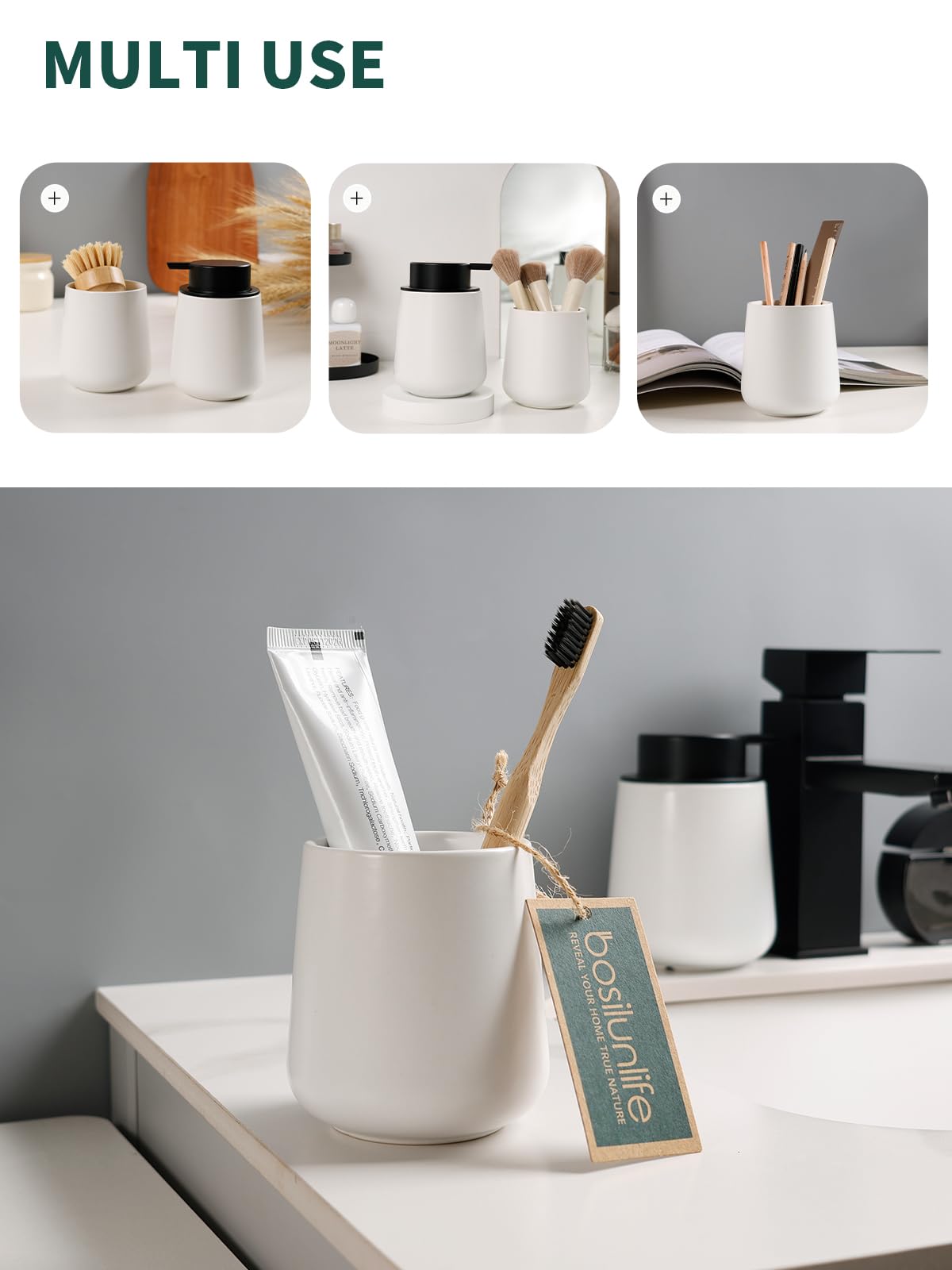 Soap and Toothbrush Holder Set