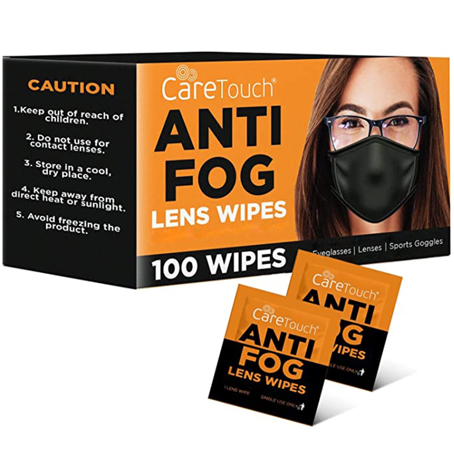 Anti Fog Wipes for Glasses (100 Count)