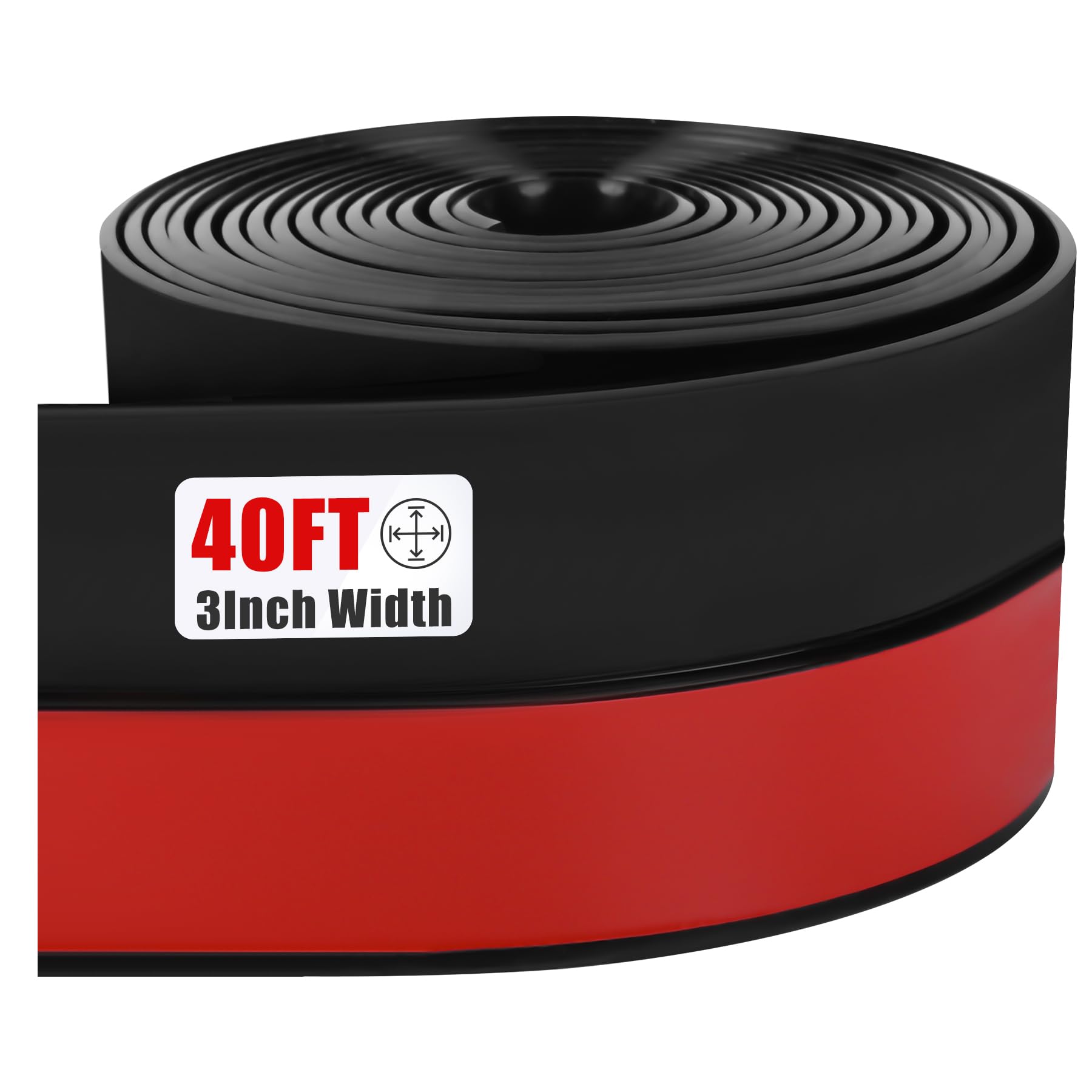 Draft Seal Tape for Doors and Windows 3 in x 410 Ft Silicone Weather Stripping Extra Thick 2mm Door Seal Strip with Strong Adhesive Draft Insulation Stopper Side Seal (40 Foot)