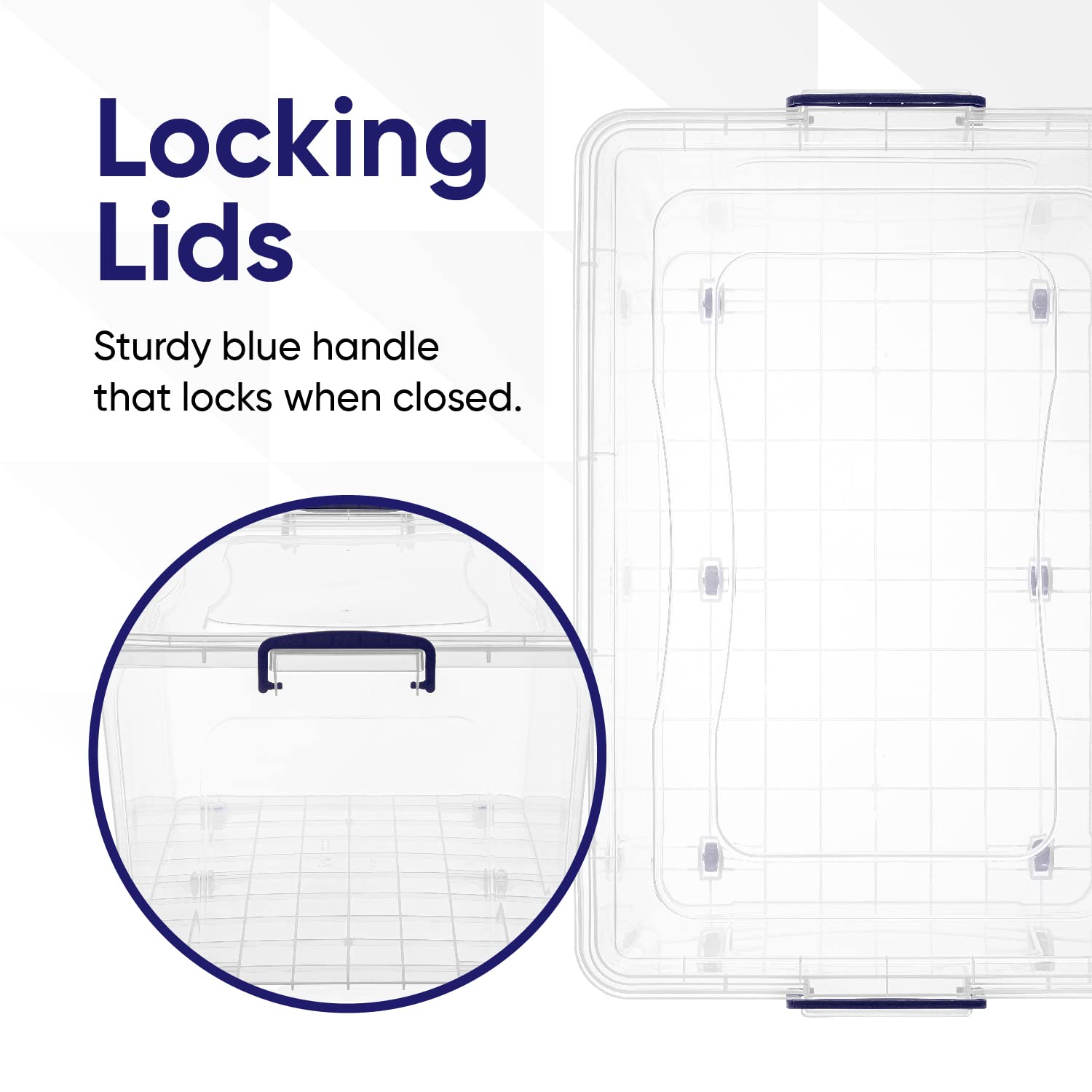 Clear Storage Boxes with Wheels (2 Count)