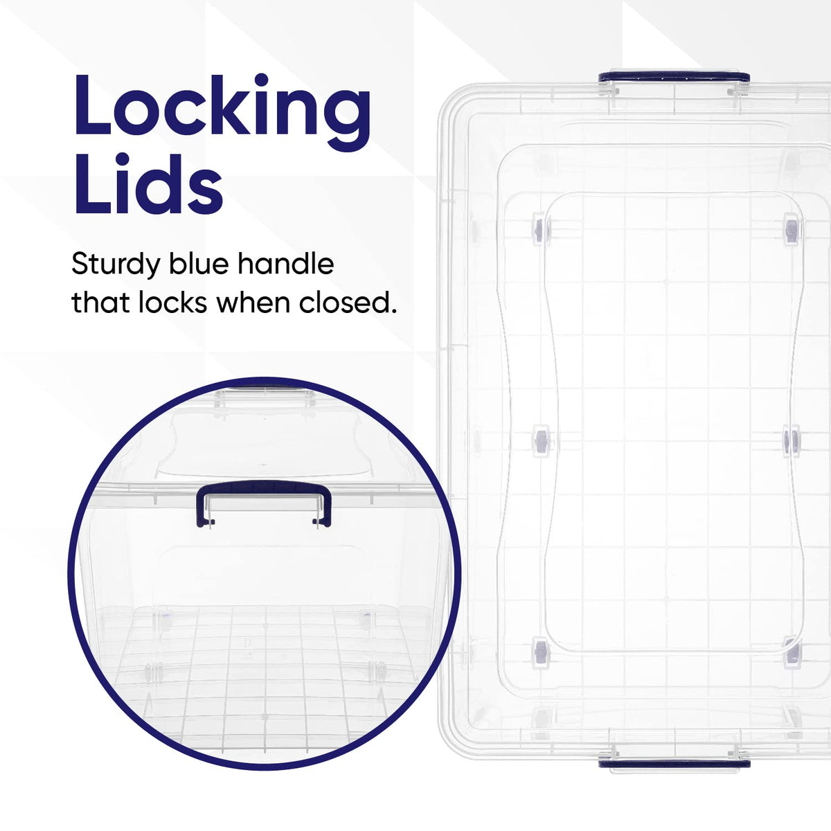 Clear Storage Boxes with Wheels (2 Count)