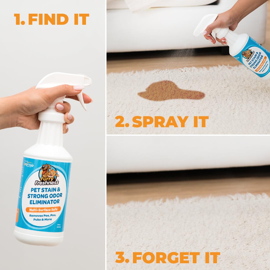 Extra Strength Cat or Dog Pee Stain & Permanent Odor Remover + Smell Eliminator (128 Ounce)