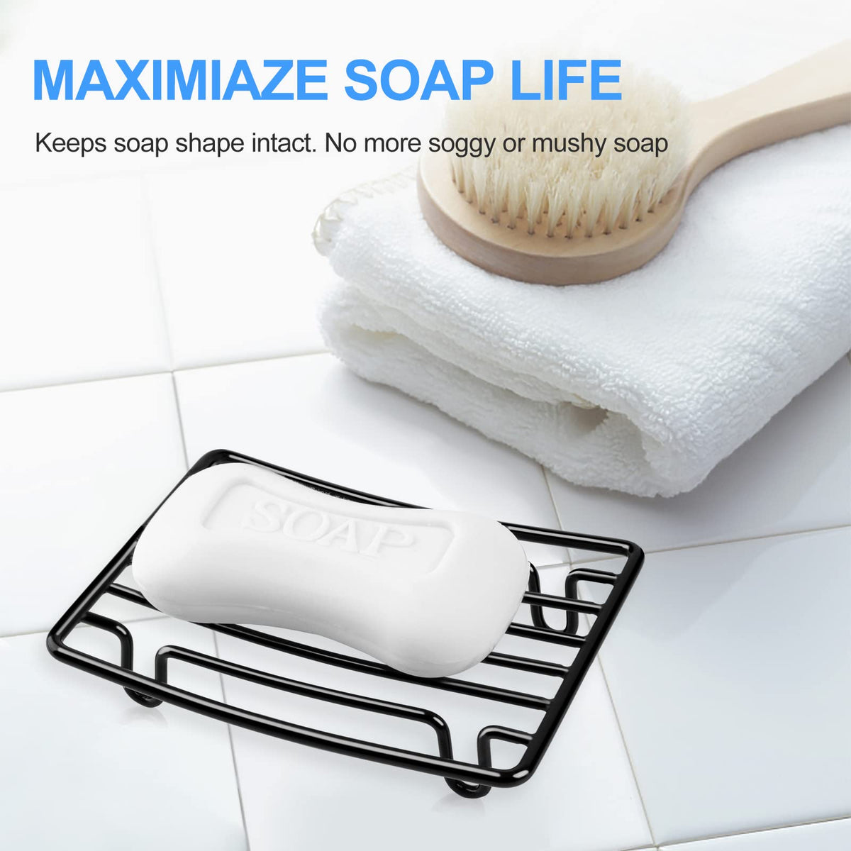 Bar Soap Dish Holder for Shower Bathroom Stainless Steel Rust Proof Self Draining