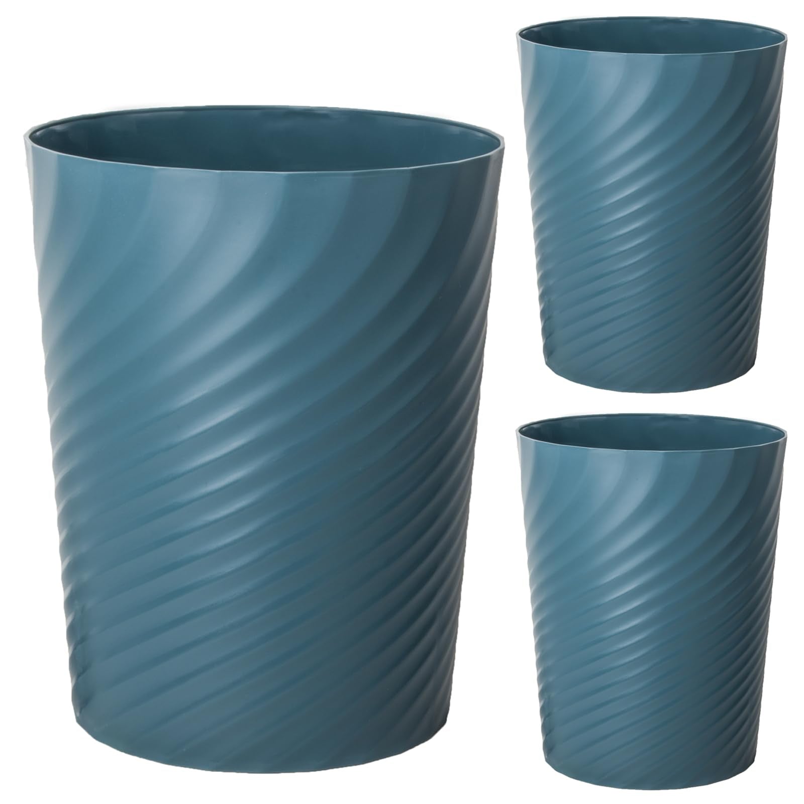 Plastic Small Bathroom Trash Can Wastebasket Garbage Can (3 Count)