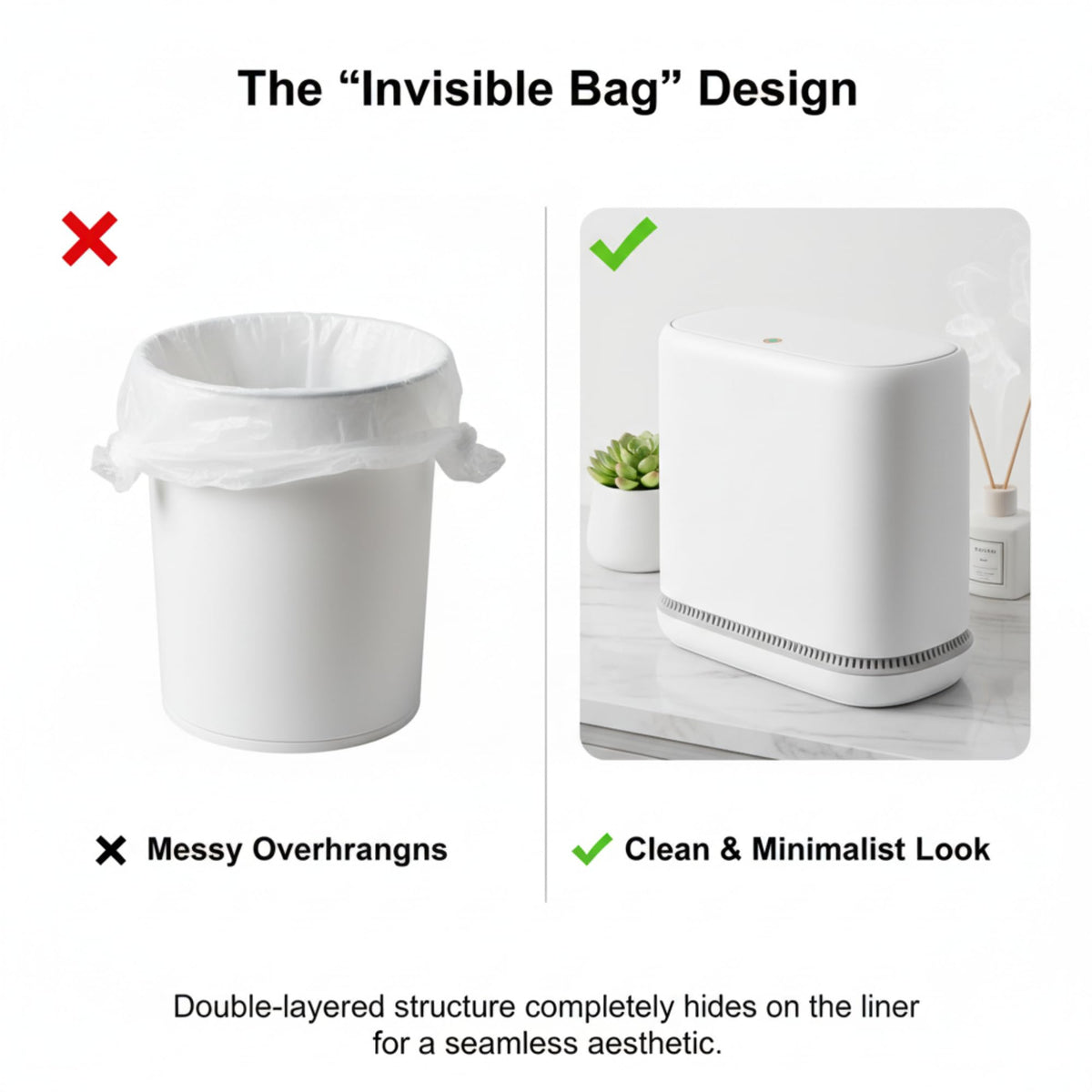 Dog Proof 3.3 Gal Slim Bathroom Trash Can with Locking Lid