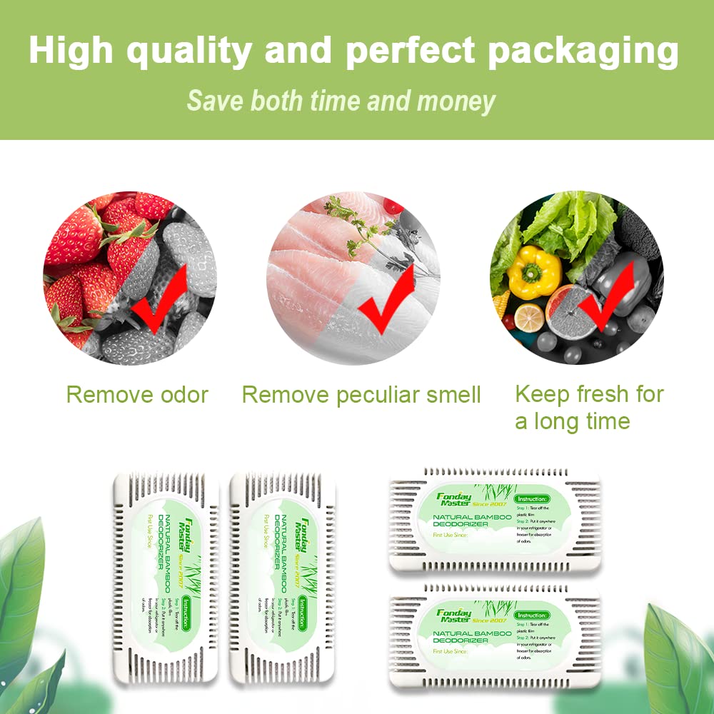 2Packs Fonday Bamboo Charcoal Refrigerator Deodorizer (2 Count)