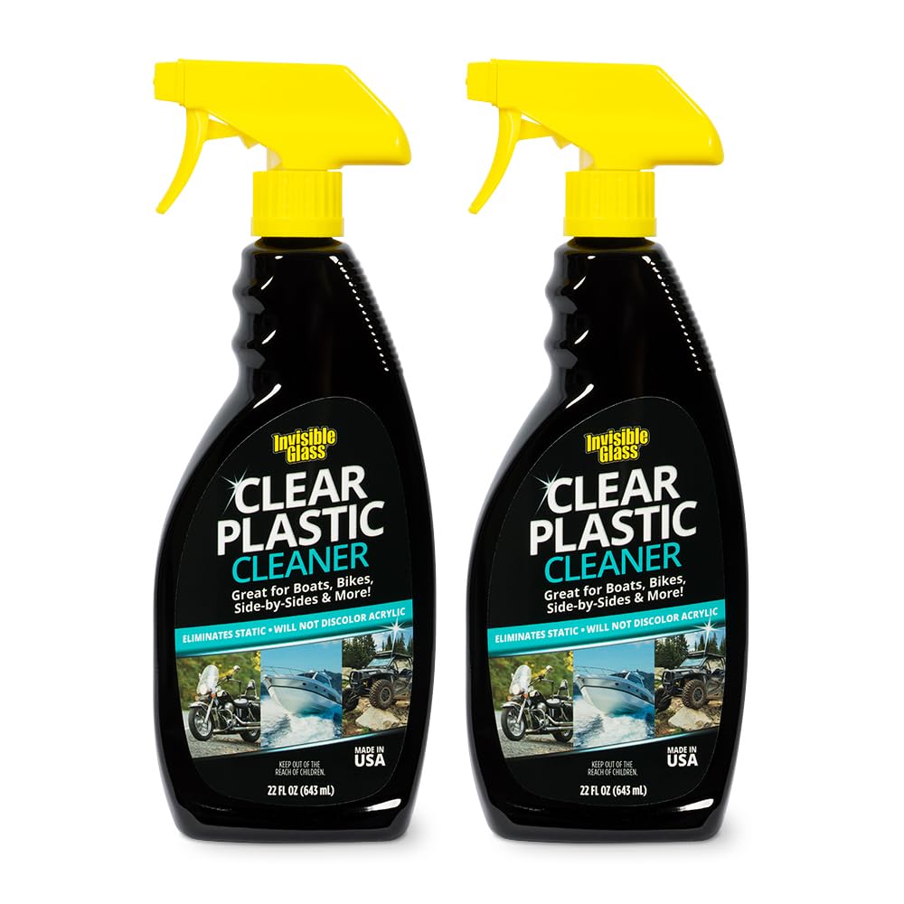 92084 2PK Clear Plastic Cleaner for Cars (2 Count)